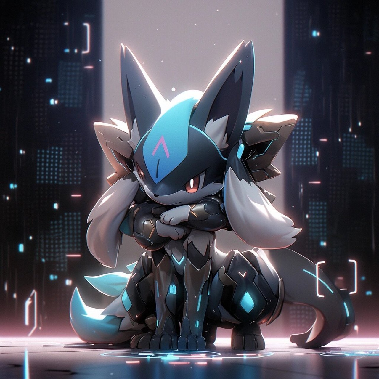 机甲宝可梦|路卡利欧|by ai