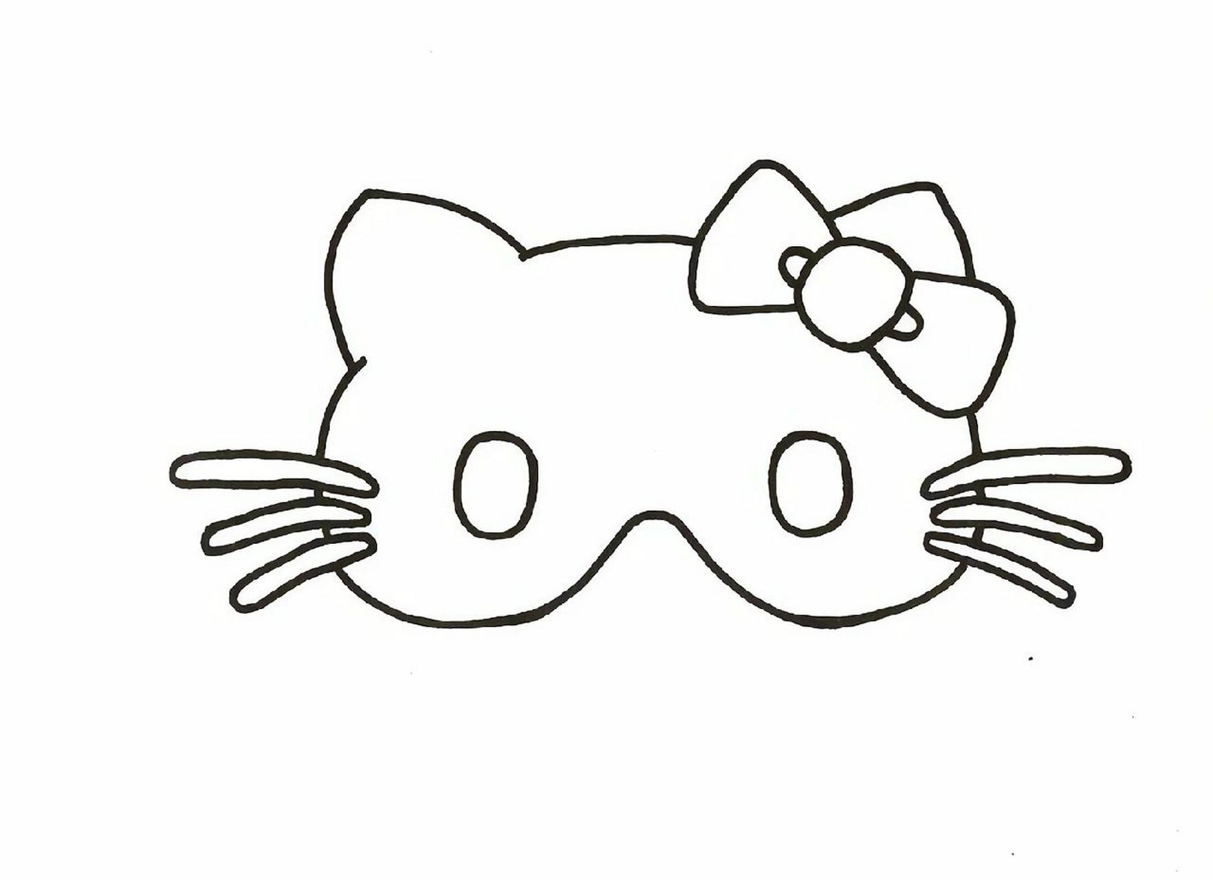 day73 hello kitty面具 图纸 凯特猫面具diy       可以提供图纸代