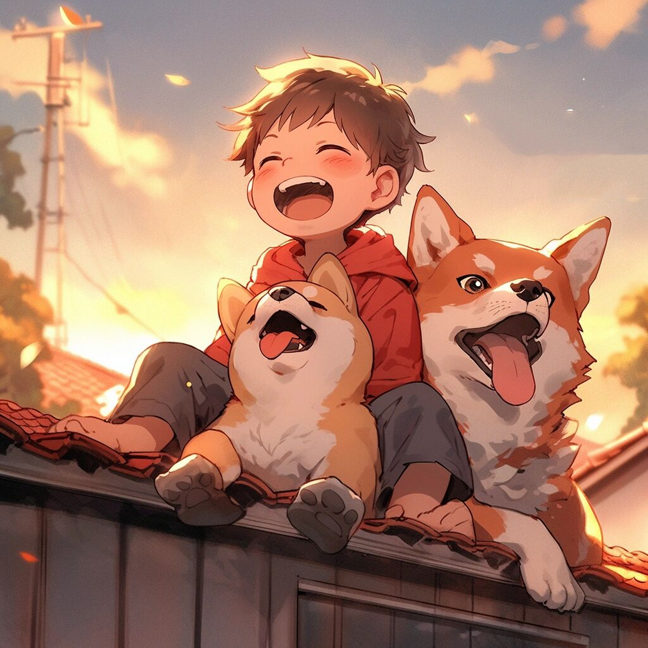 男孩和狗狗98丨治愈系漫画丨男生头像