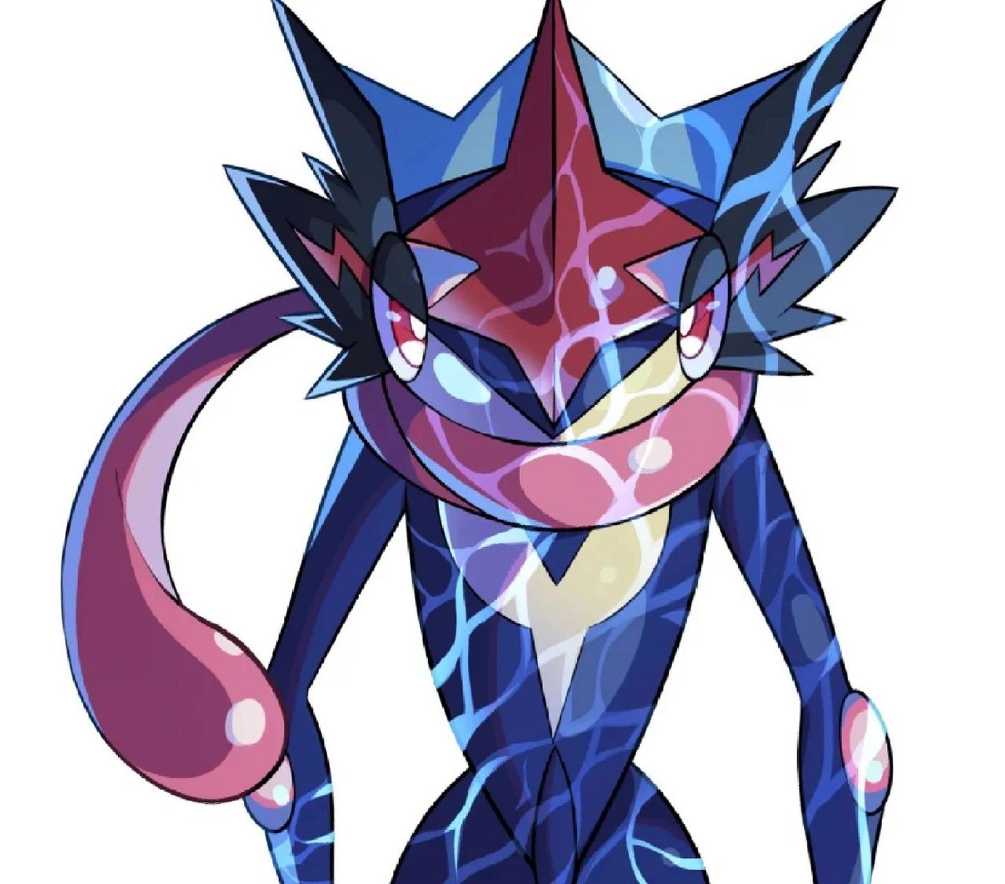 宝可梦高清手机壁纸(甲贺忍蛙) 它的红色围巾居然是舌头!