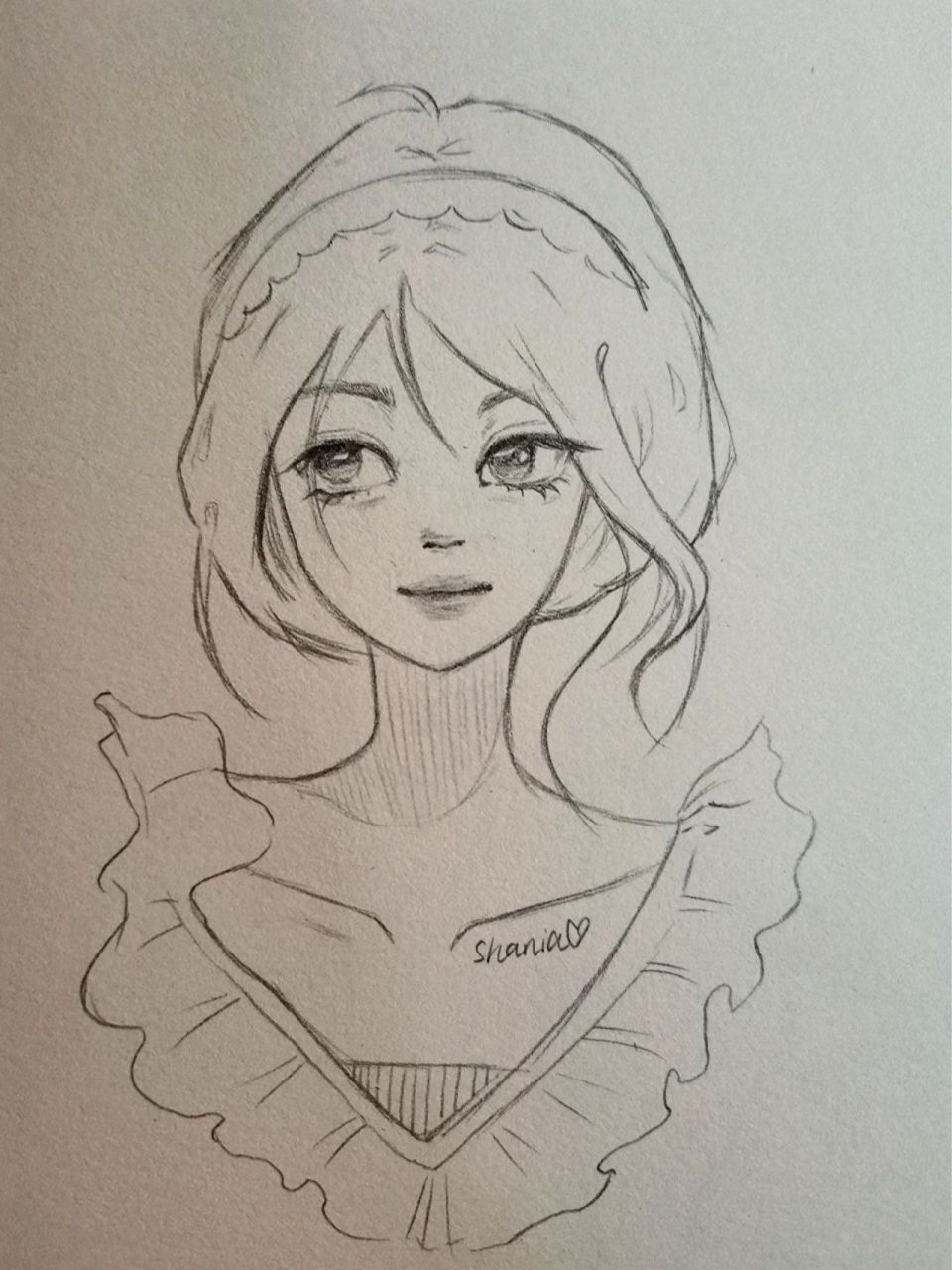 每日临摹(3/100)78女生线稿(带过程) 临摹自: 	 手绘女生线稿动漫