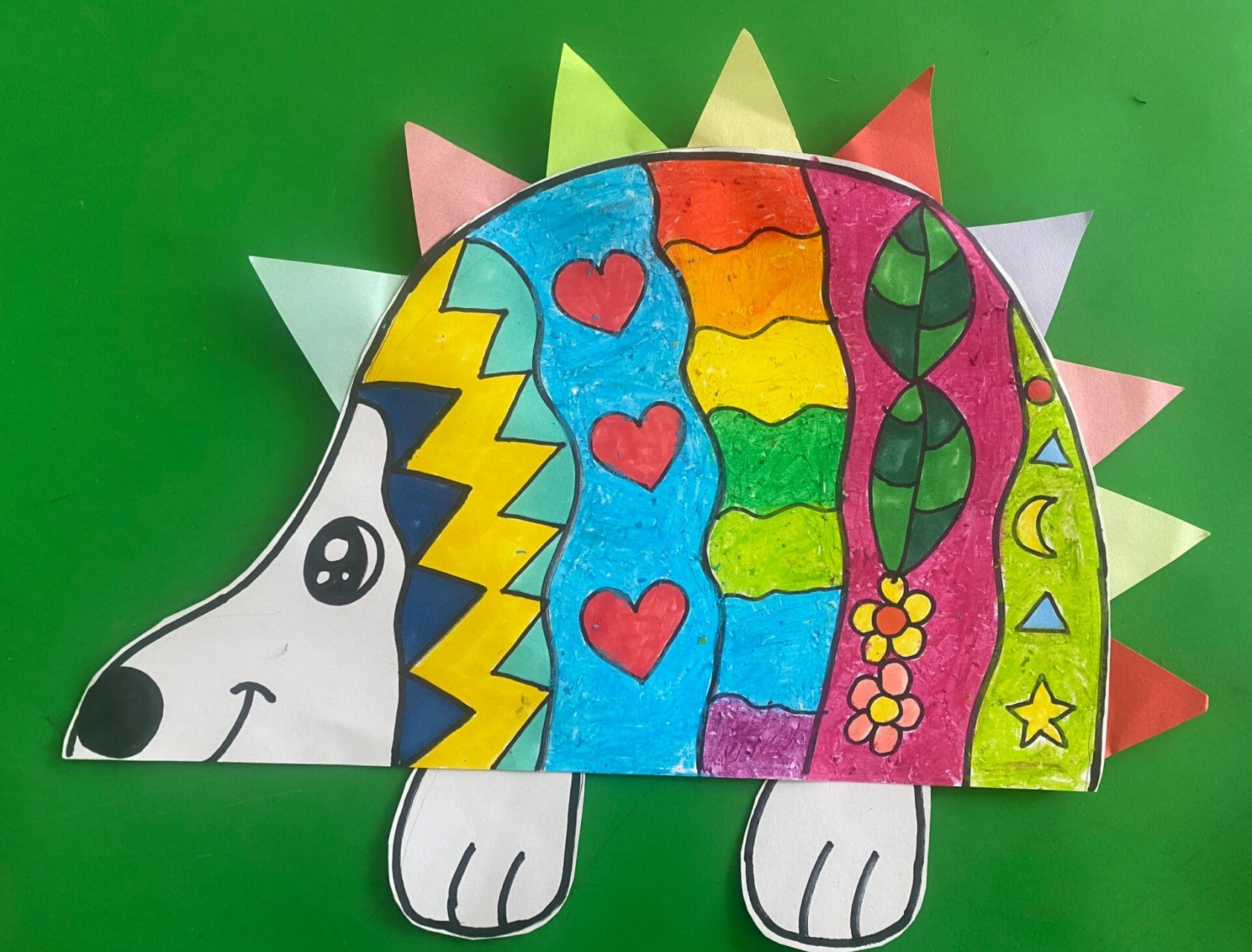 《小刺猬穿新衣》 99本节课主要目标(绘画77粘贴) 观察刺猬,进行