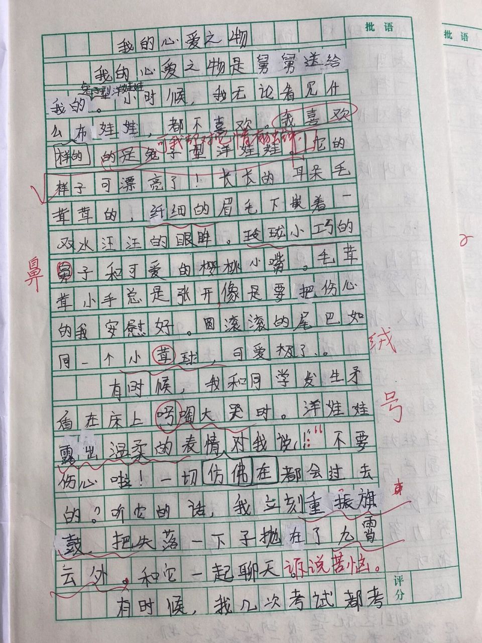 五年级作文 我的心爱之物洋娃娃和小猫各一篇