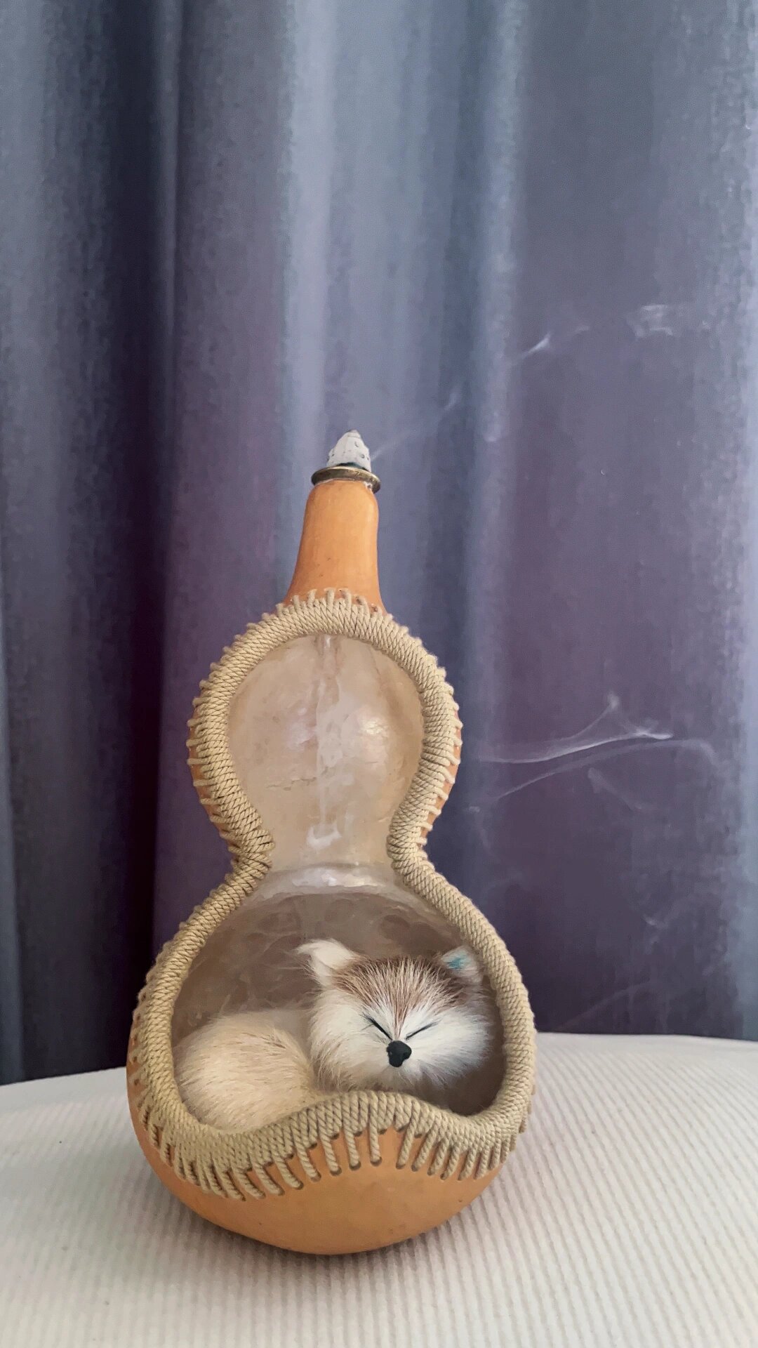 自制葫芦收纳倒流香