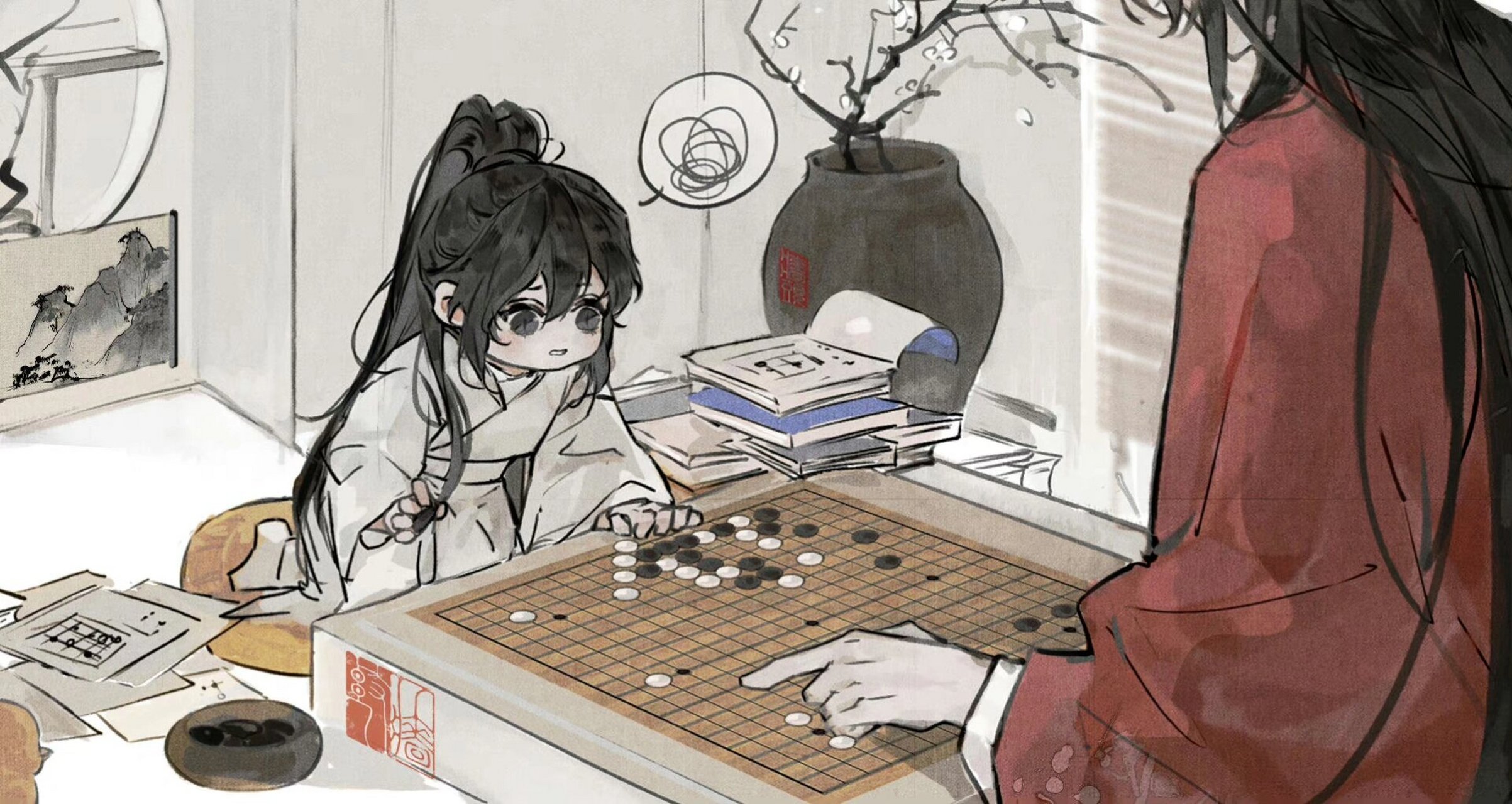 画师墙头判官图片