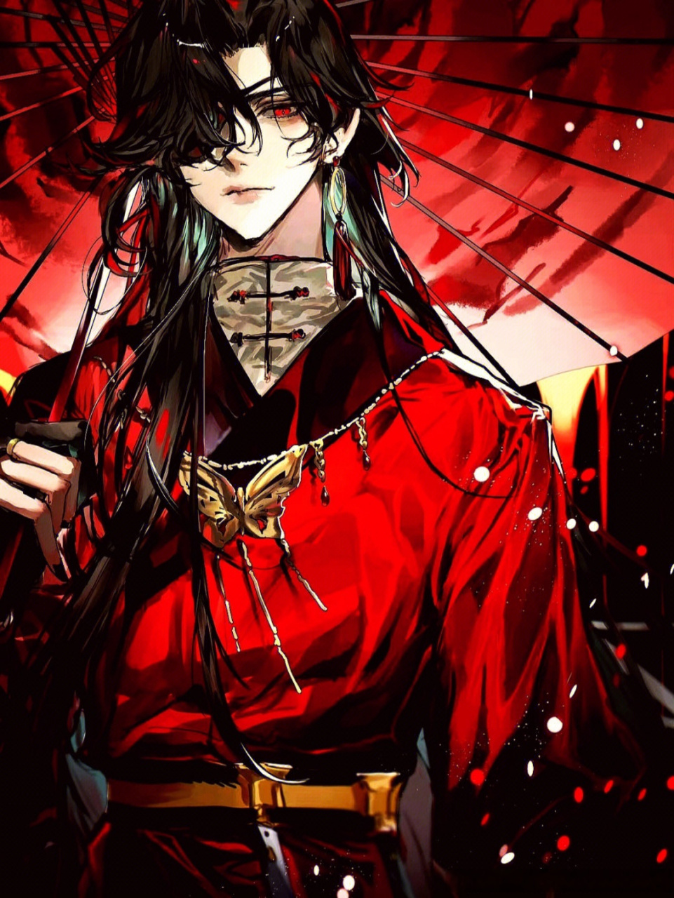 dm腐漫#  持红伞的花城绝美!