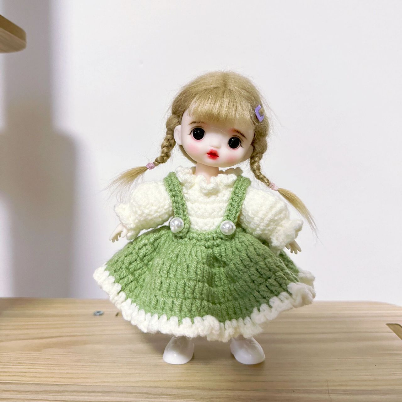 钩针娃衣背带裙 图解 四股牛奶棉 2.