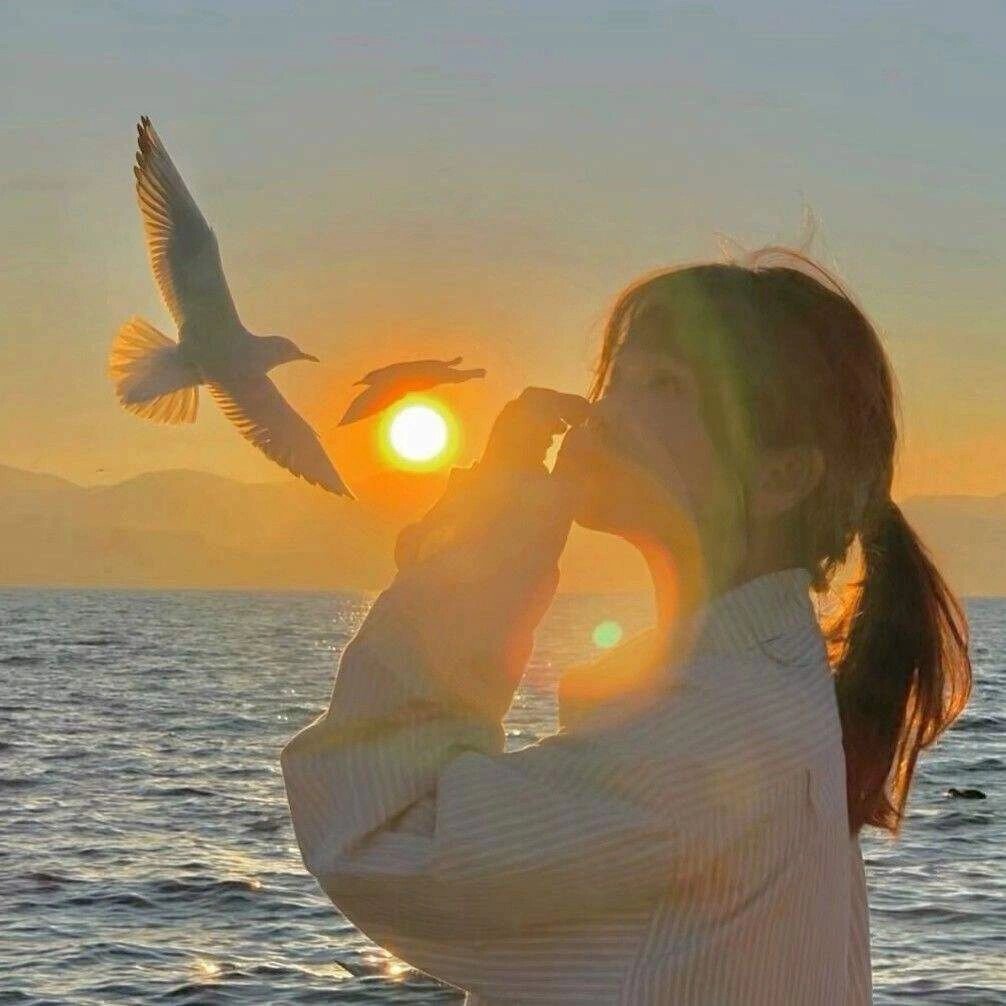 日出日落女生头像