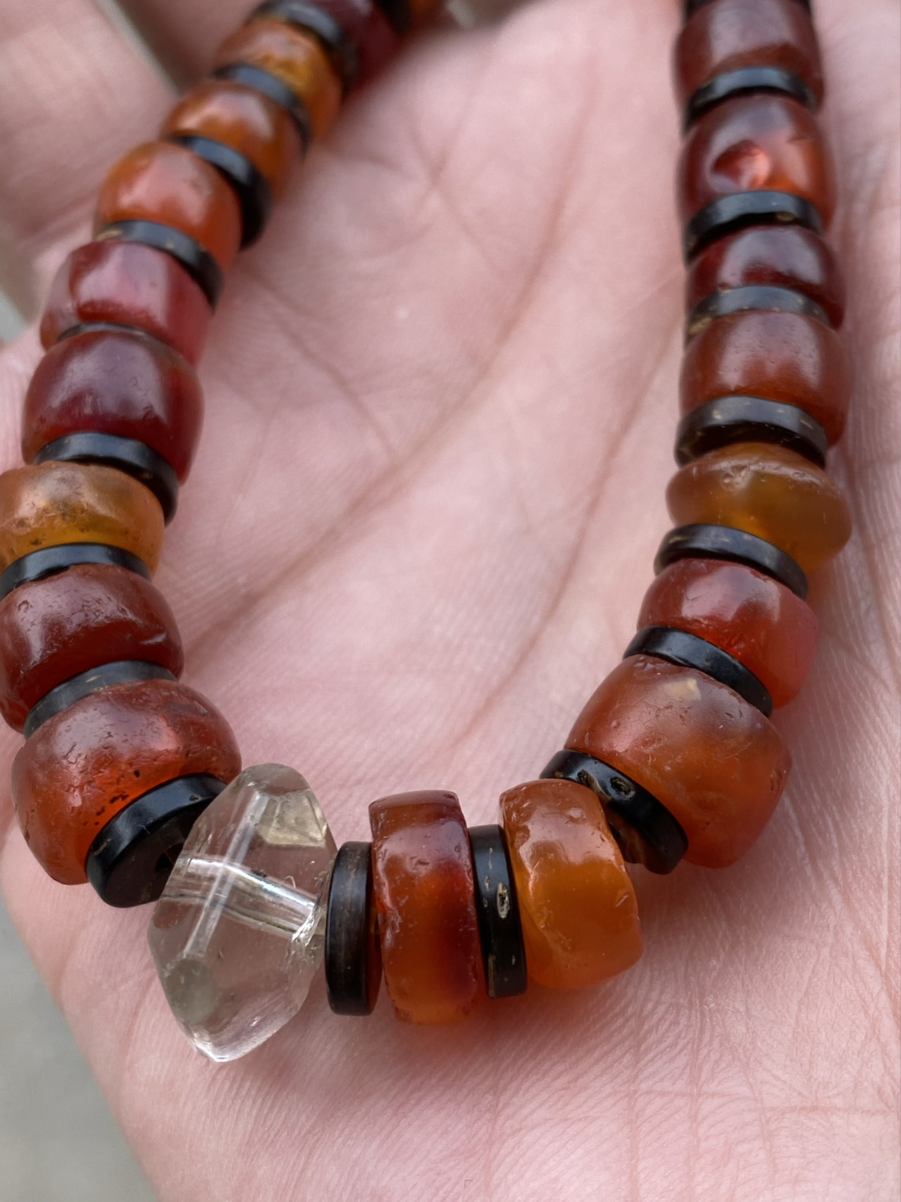 西周玛瑙珠高古珠子西玛