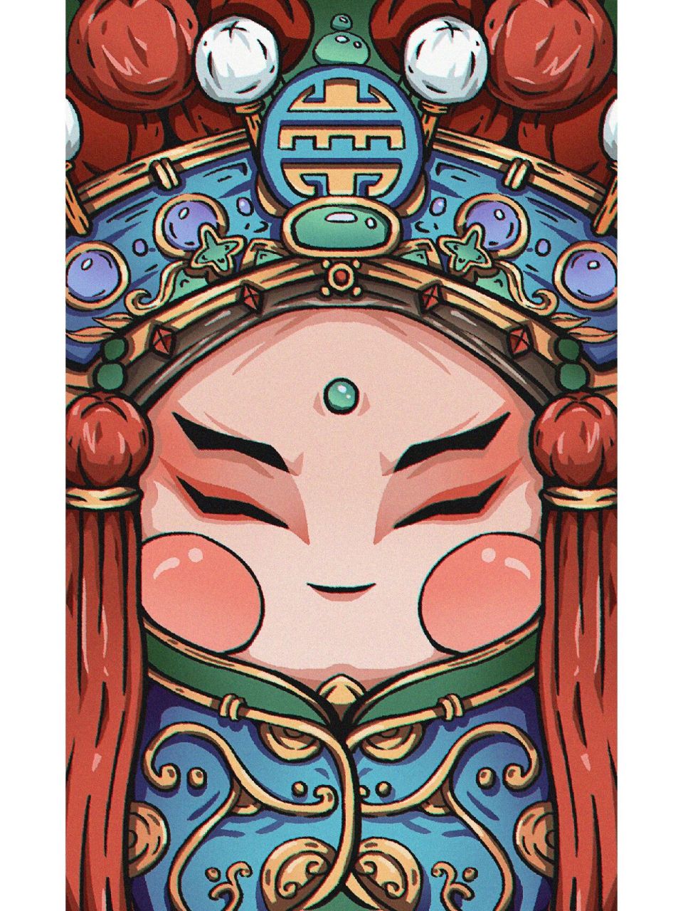 插画分享|国潮脸谱之生旦净末丑 92京剧是我国的国粹之一,也是影响