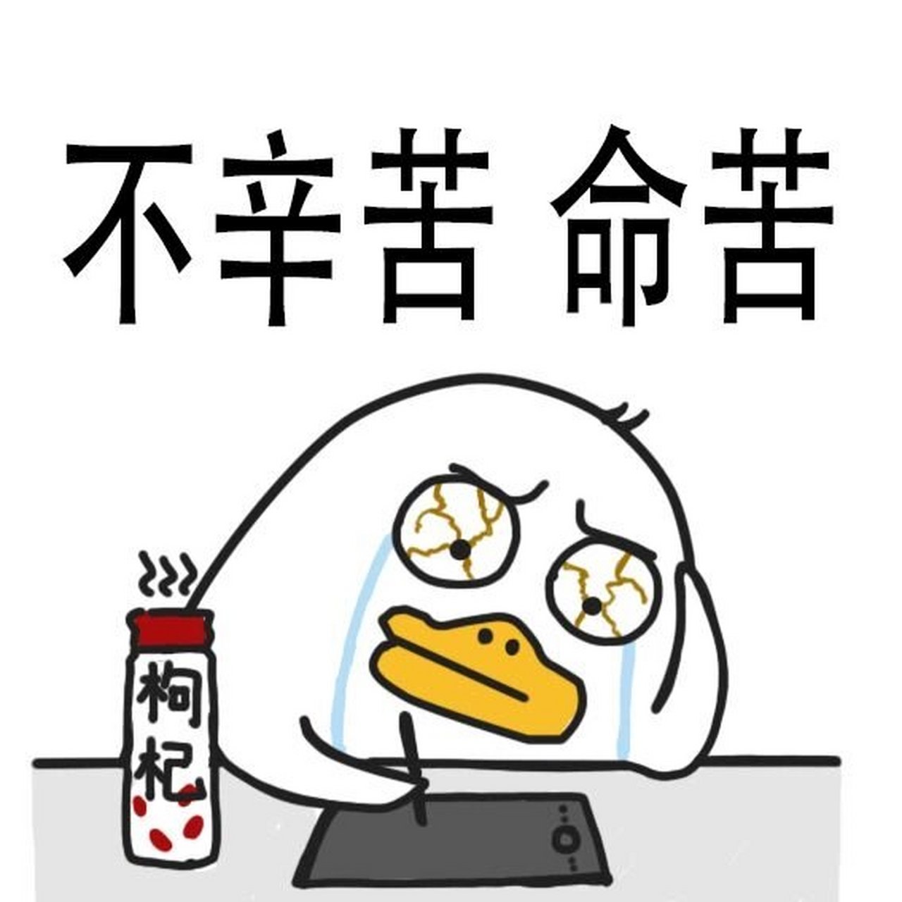 苦逼设计人员专用 #小刘鸭表情包# 二改 这条命苦过苦瓜 不辛苦,命苦