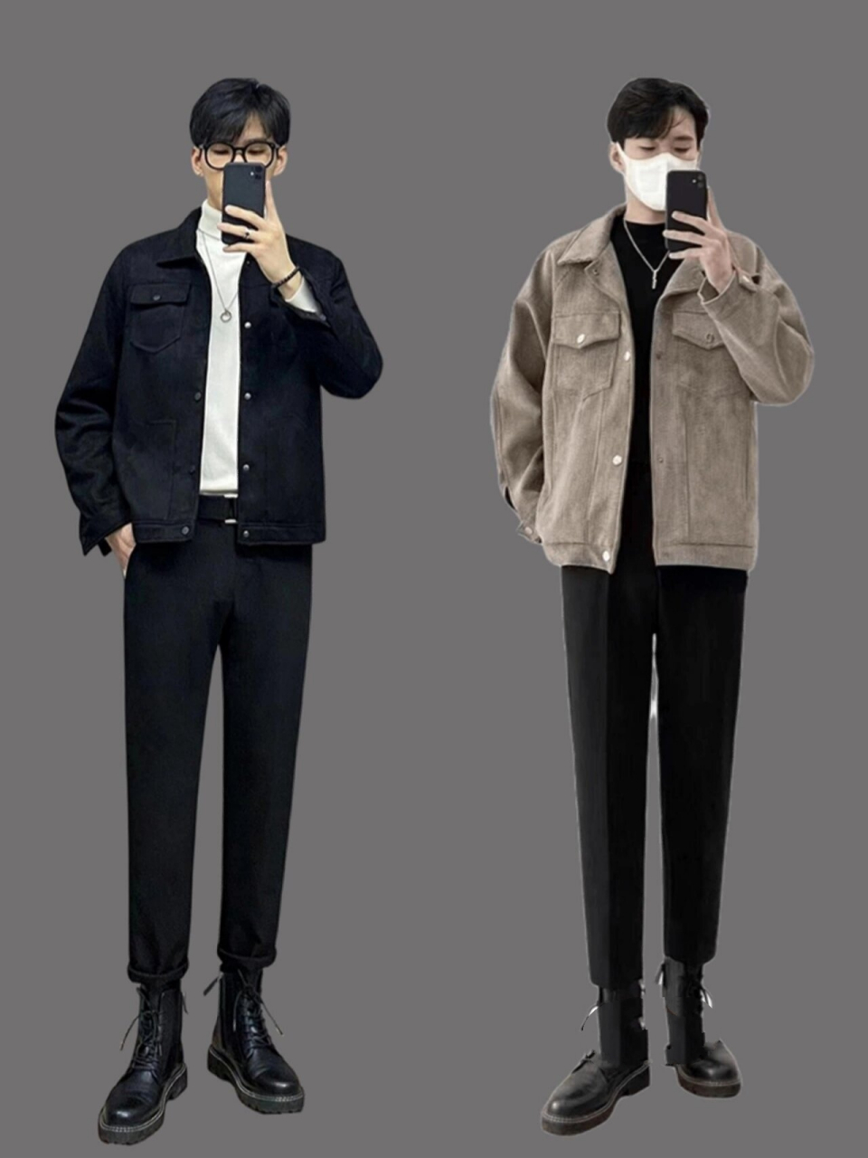 30岁男士休闲穿搭90韩系简约通勤男装搭配  不同色系搭配有不同的