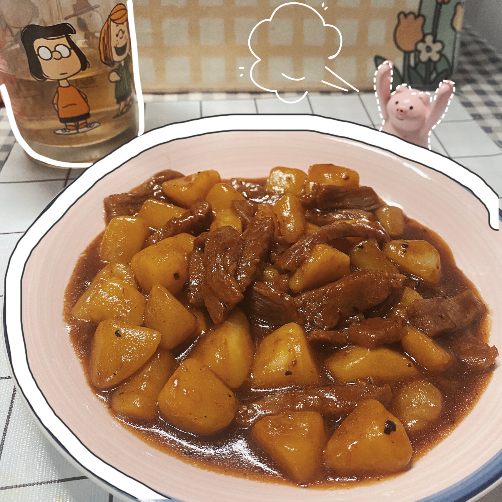 宿舍小锅杂食记|香晕的黑椒牛柳土豆盖饭