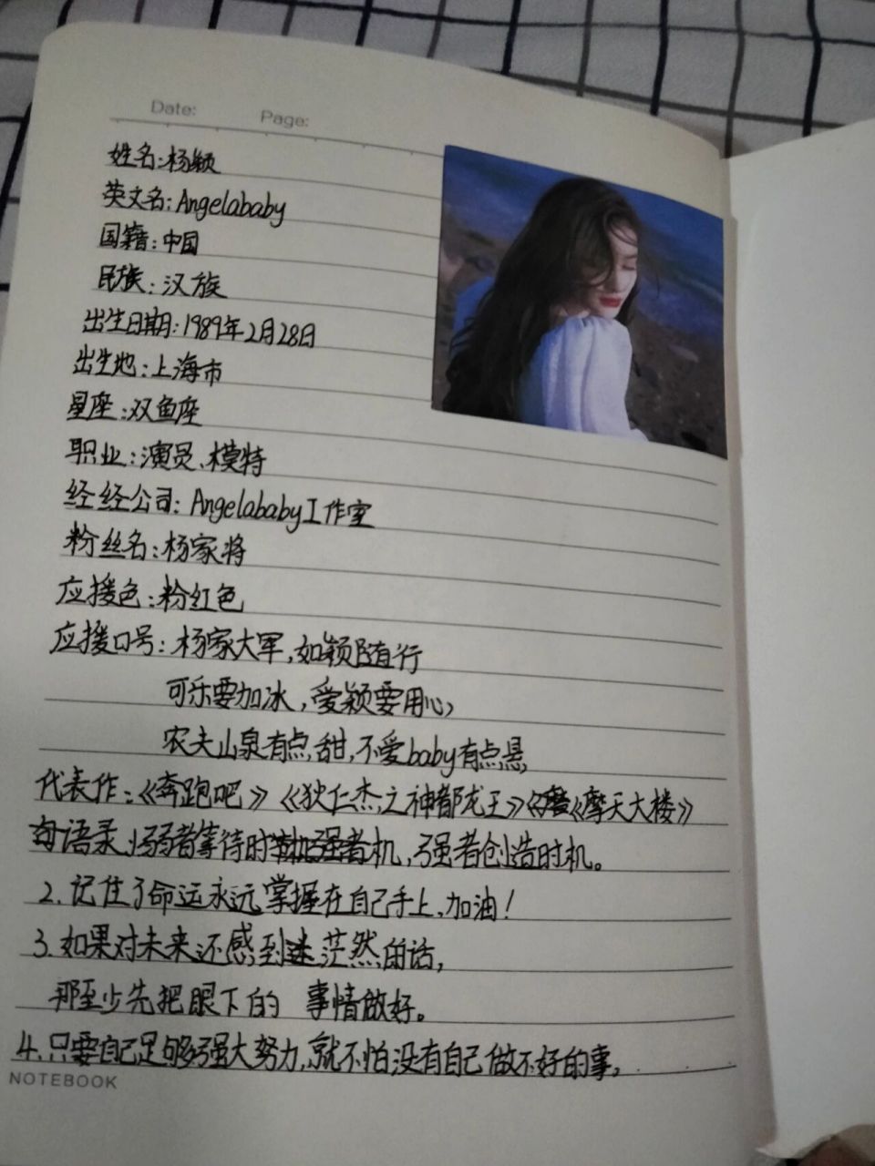 杨颖(angelababy)个人资料    字丑勿喷