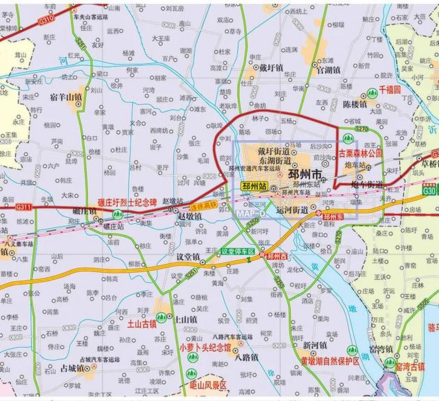 邳州街道划分图图片