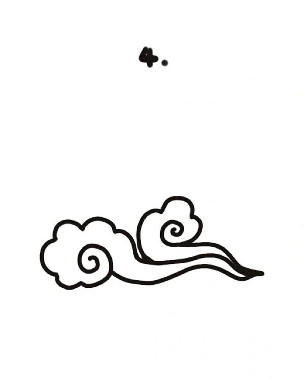 🍃手绘教程|如何画一朵祥云? 快要国庆节了,有很多宝贝私信需要画国