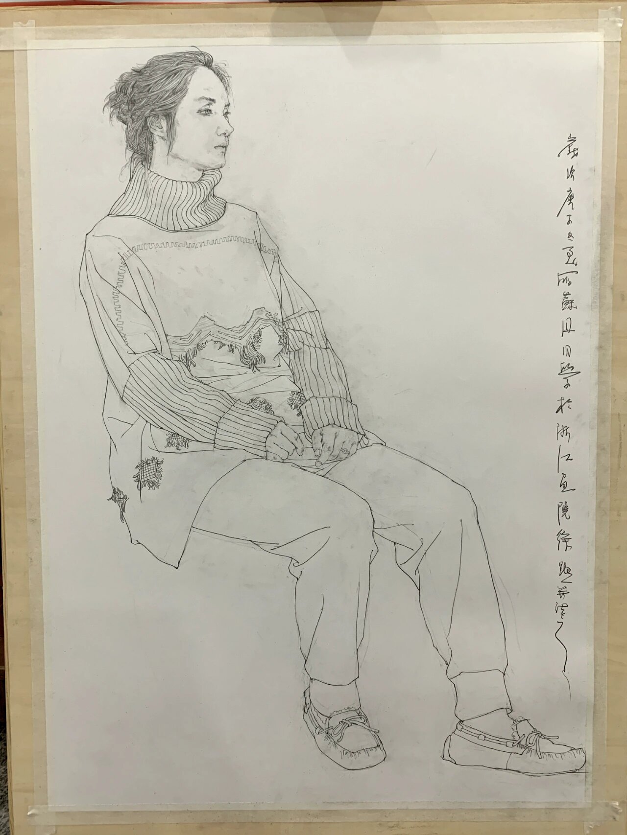 中国美术学院教授 徐默 线描人物画 徐老师的白描人物