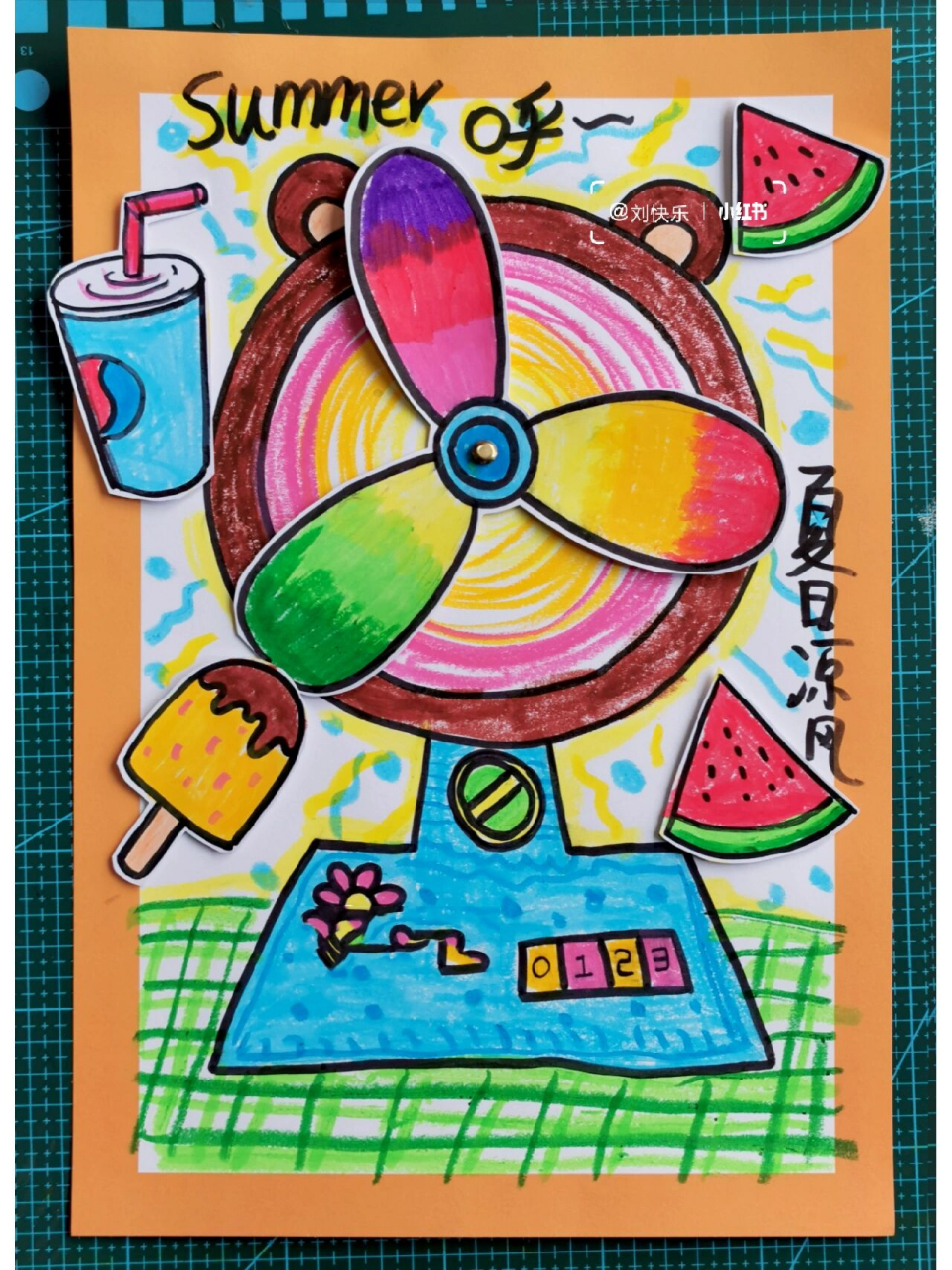 夏日主题儿童画 暑假美术班课程 创意绘画