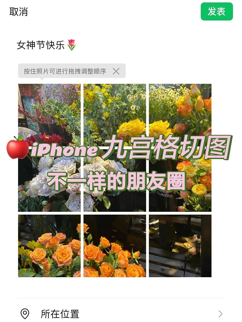iphone 直接生成九宫格切图!不一样朋友圈!