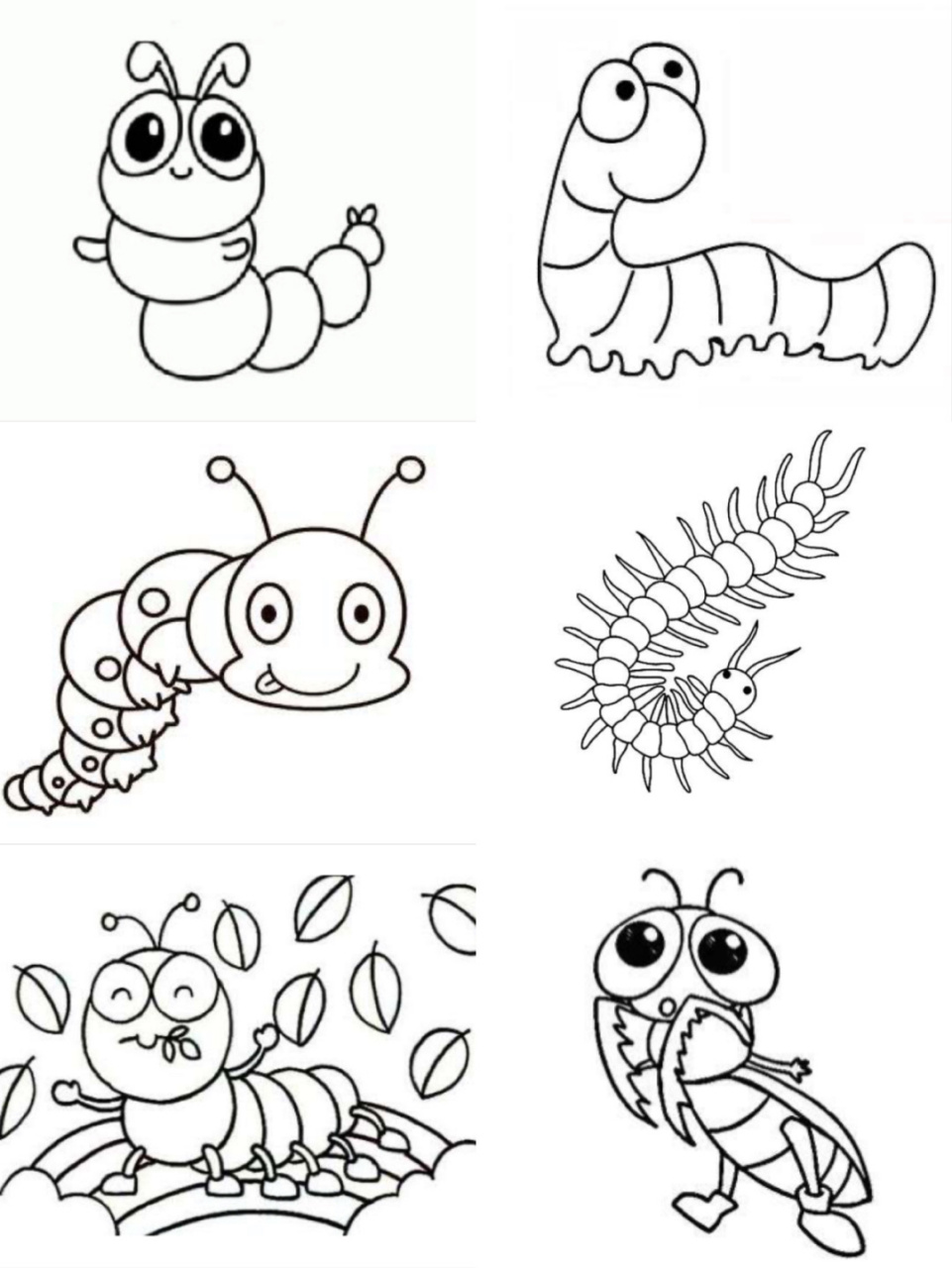 小虫子简笔画幼儿图片