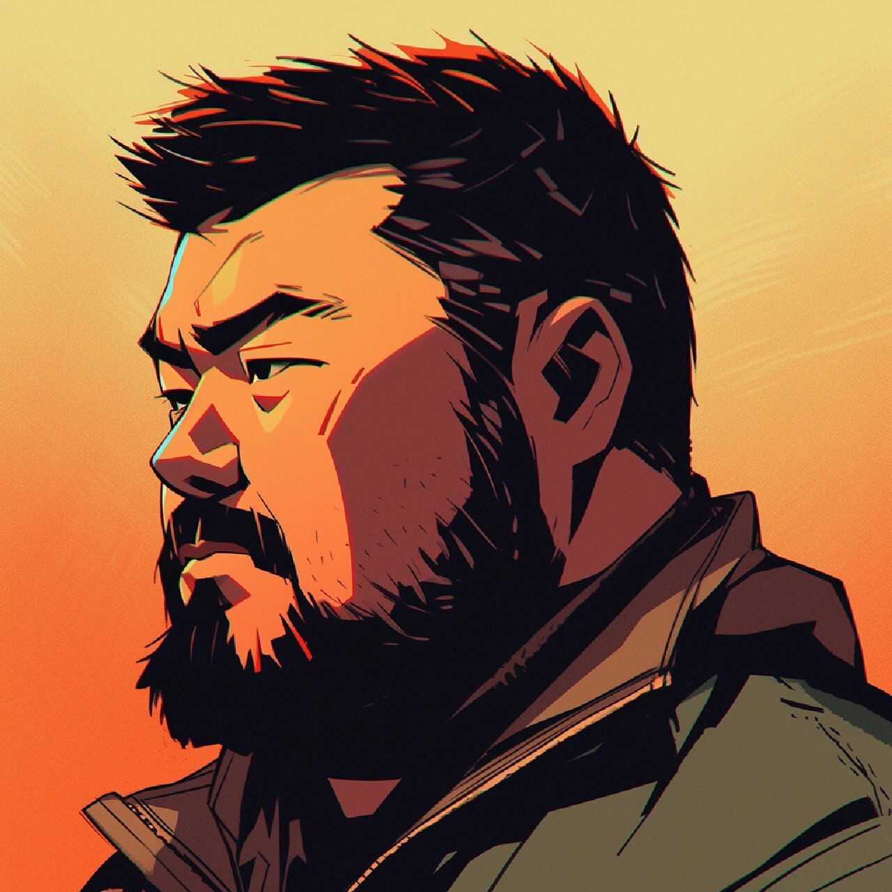 一组粗犷的男人头像 每日坚持分享精彩头像设计