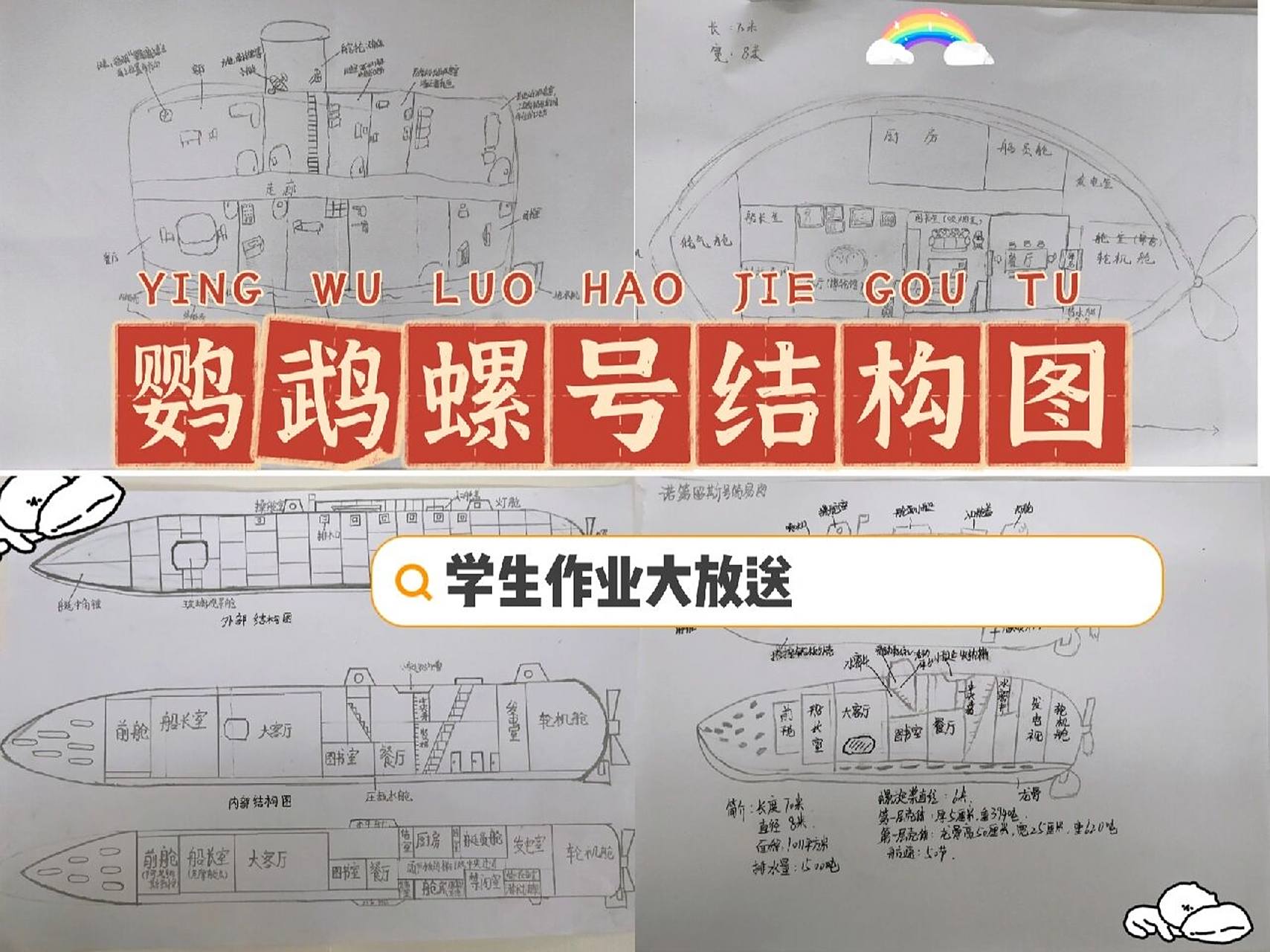 《海底两万里》名著阅读之"鹦鹉螺号结构图 96《海底两万里》阅读