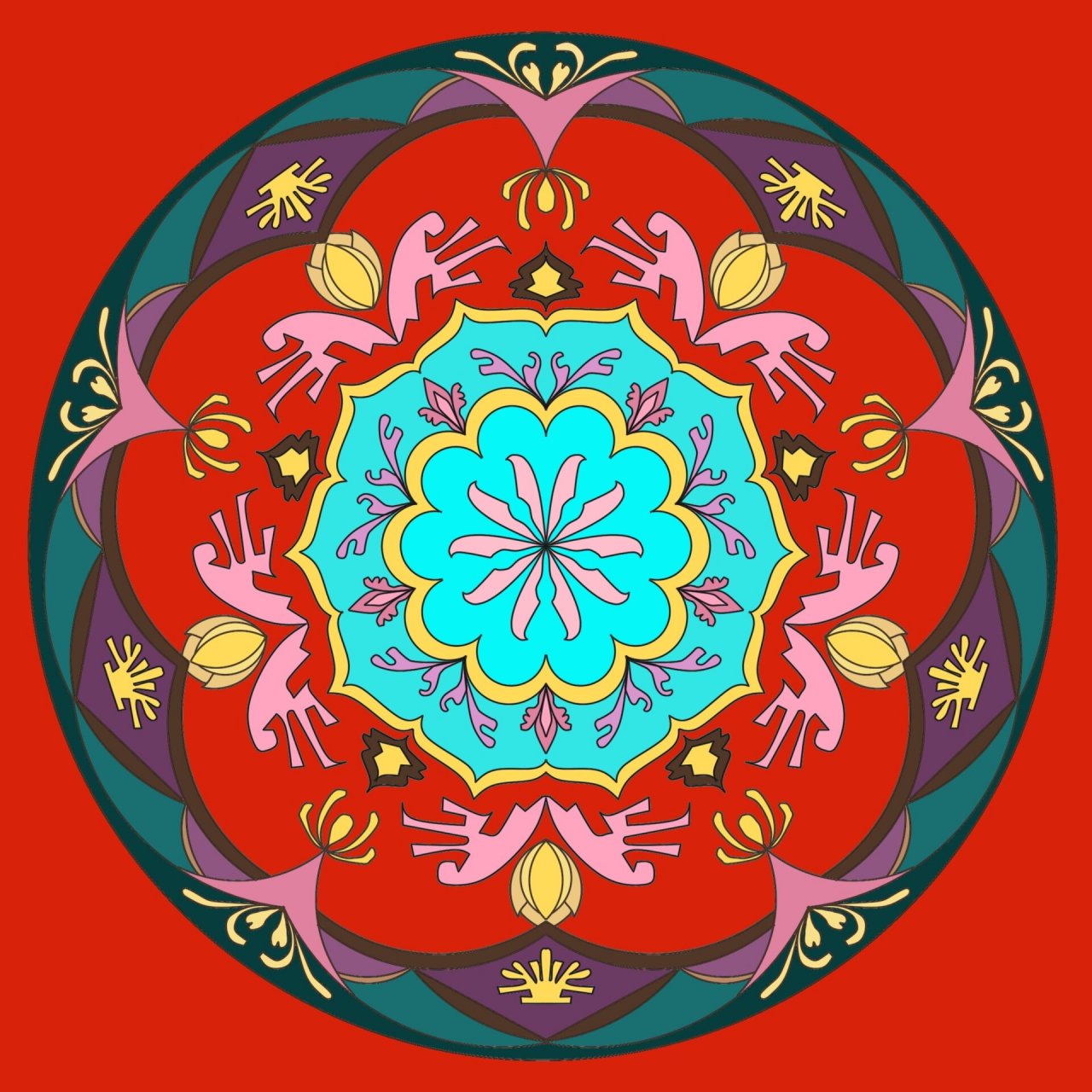 圆适合纹样图案设计 纹样 纹样图案设计