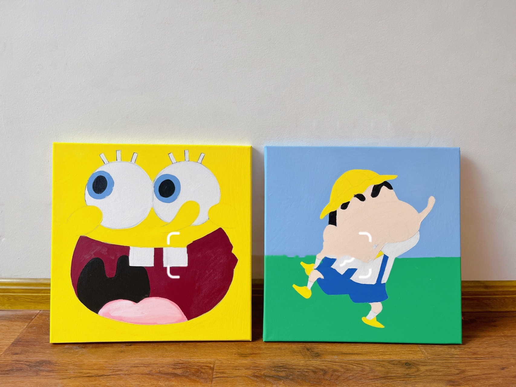 超简单的海绵宝宝丙烯画!有教程图 尺寸40701540