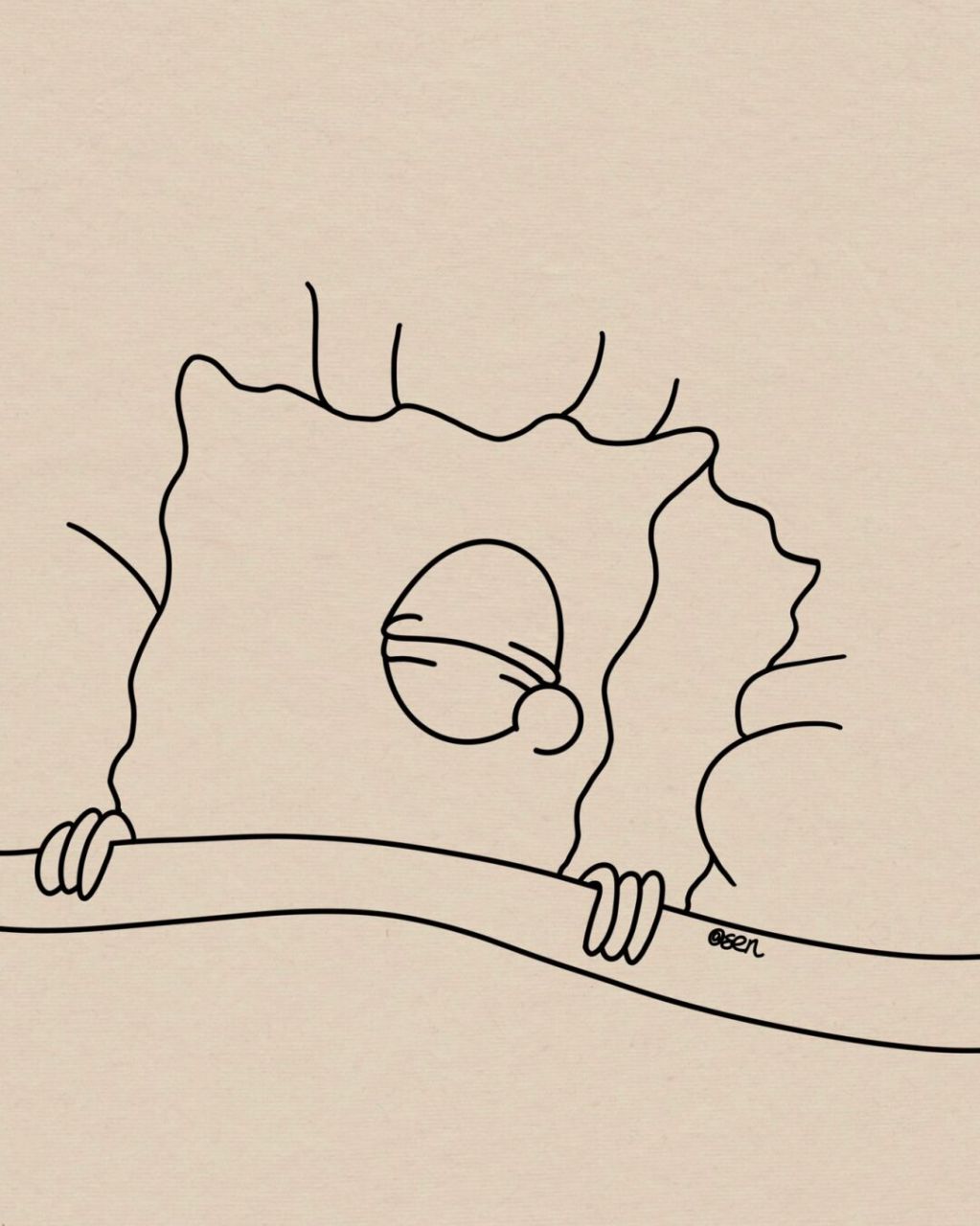 晚安,派大星～|海绵宝宝简笔画|附过程 晚安,梦里记得来找我抓水母哦