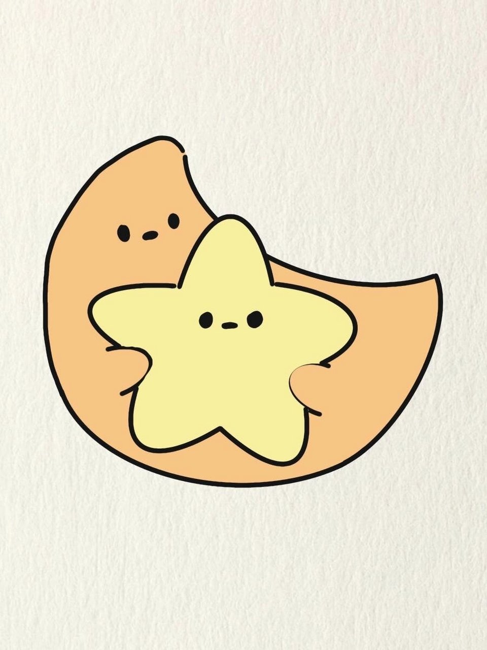 简笔画教程—月亮和星星