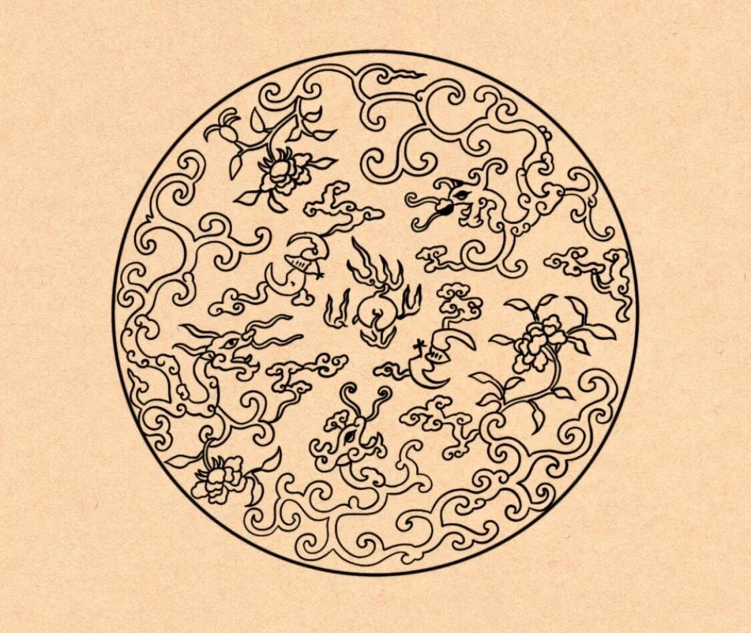 夔龙纹中国传统纹样图案临摹 《中国纹样全集-宋元明清卷》 仅限大家