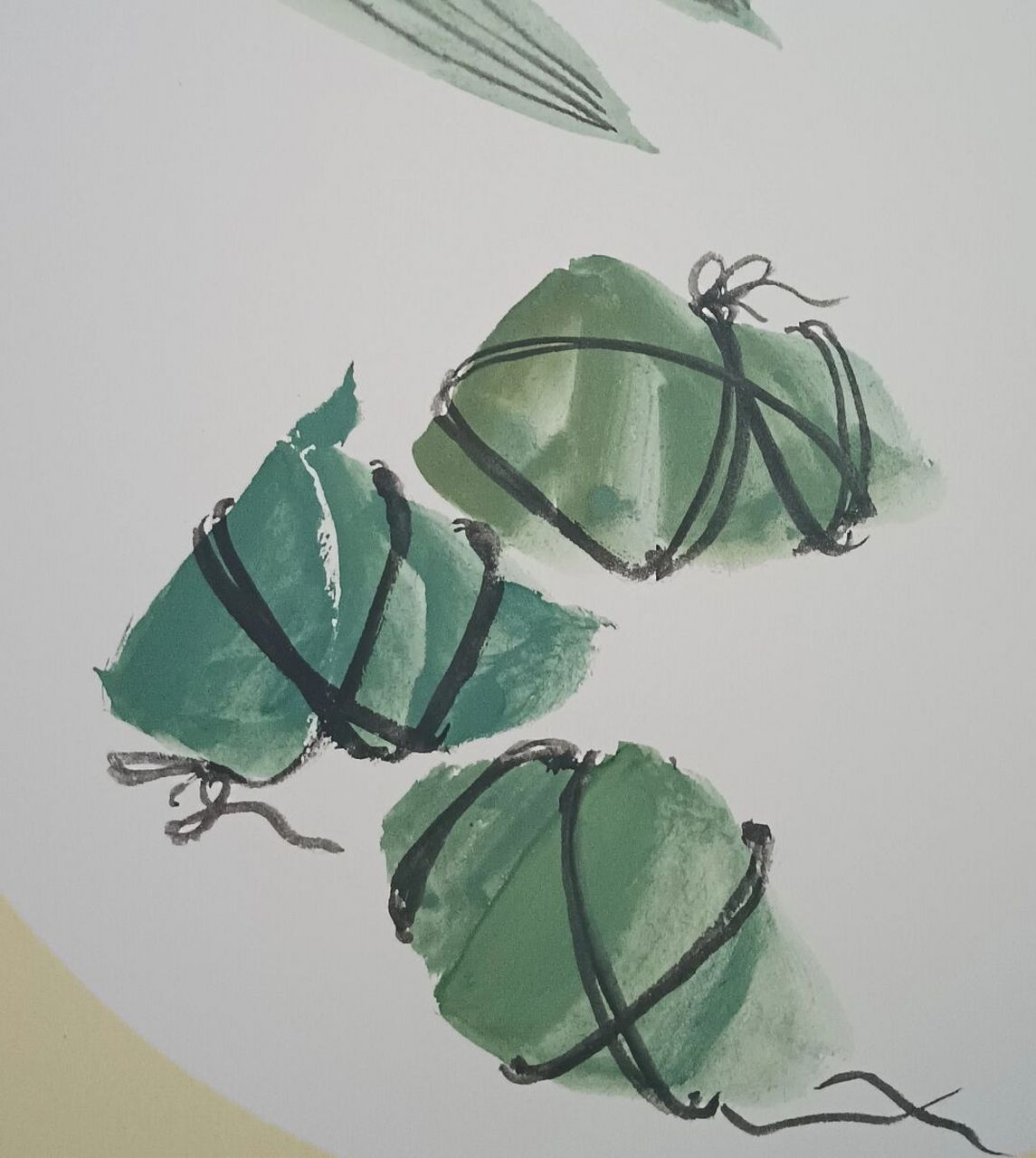 端午粽子# #小满# #端午安康# #粽子# #端午# #国画# #国画粽子