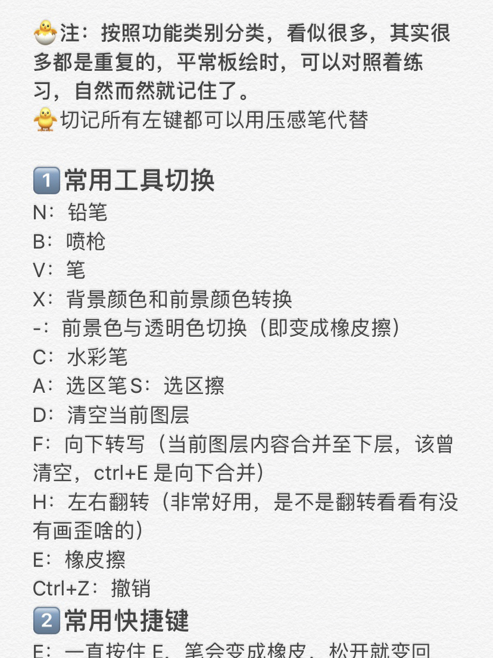 sai快捷键大全(sai板绘常用快捷键) 96今天要跟大家分享我用sai板绘