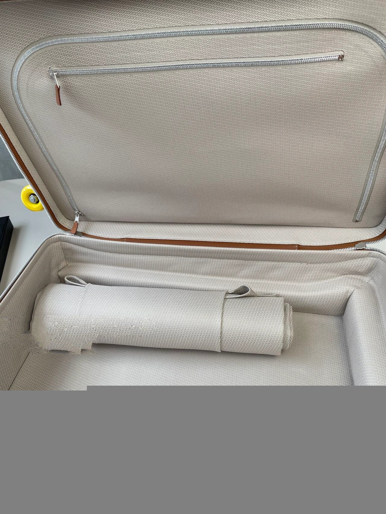 爱马仕旅行箱 爱马仕限量金棕拼皮旅行箱