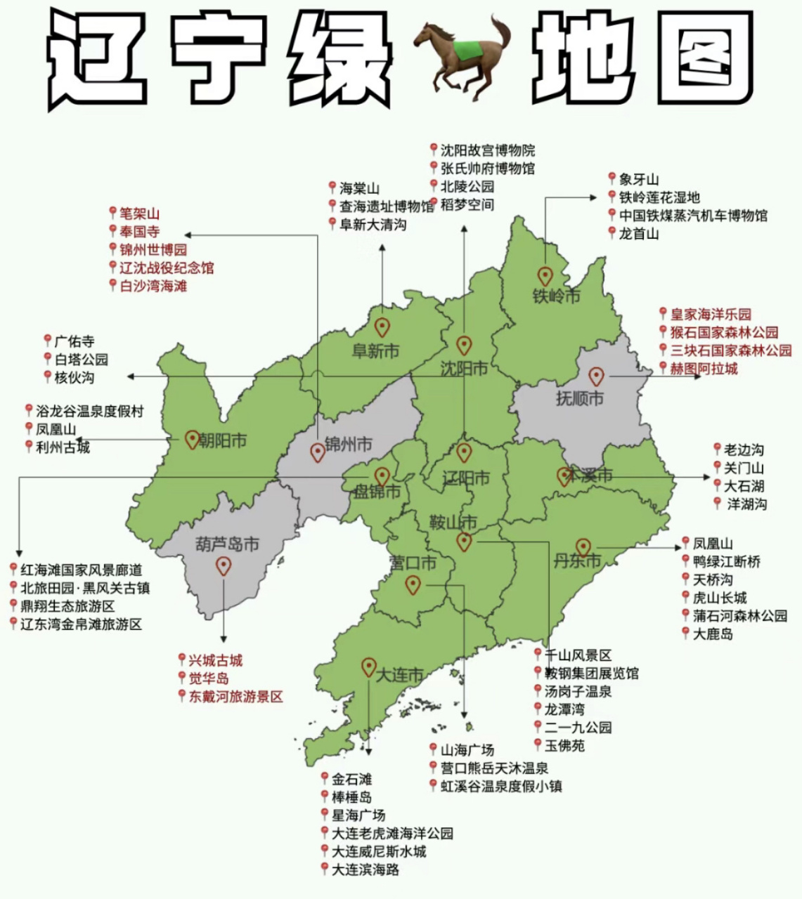 【乐游辽宁 ,不虚此行】辽宁旅游图概况