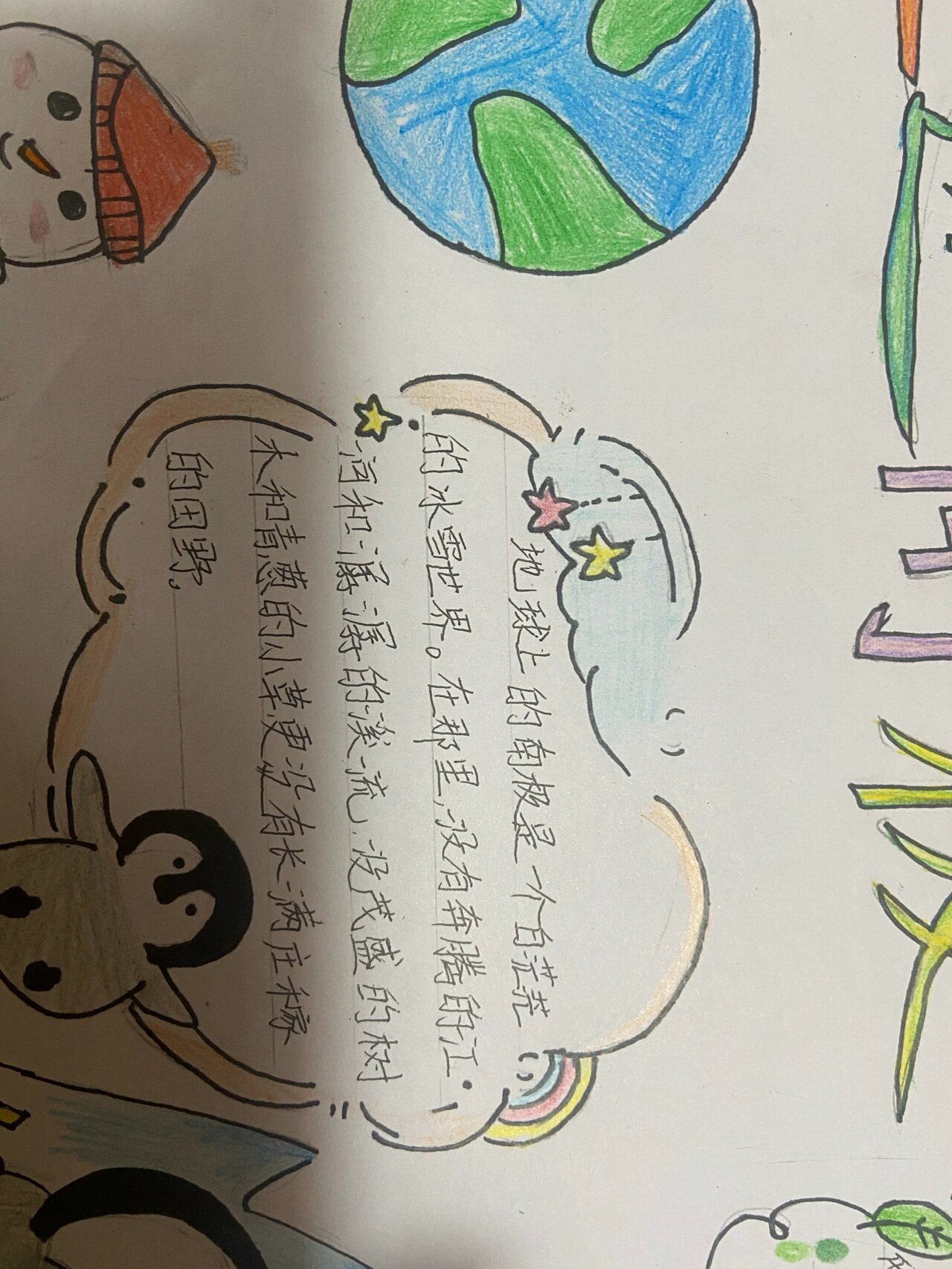 走进南极手抄报