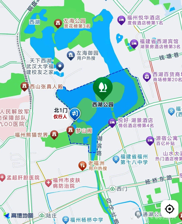 泉州西湖公园地图图片