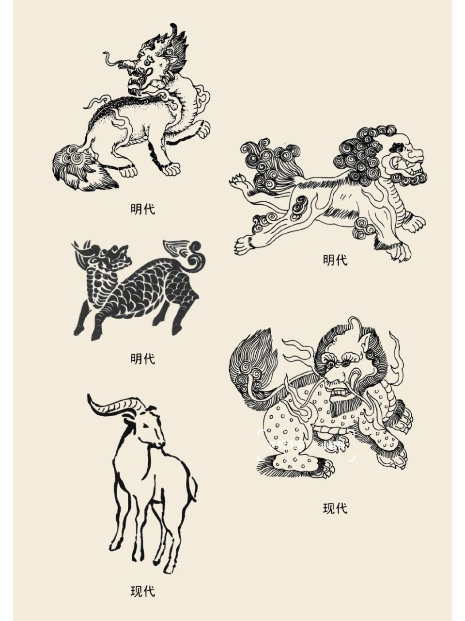 獬豸的简笔画图片