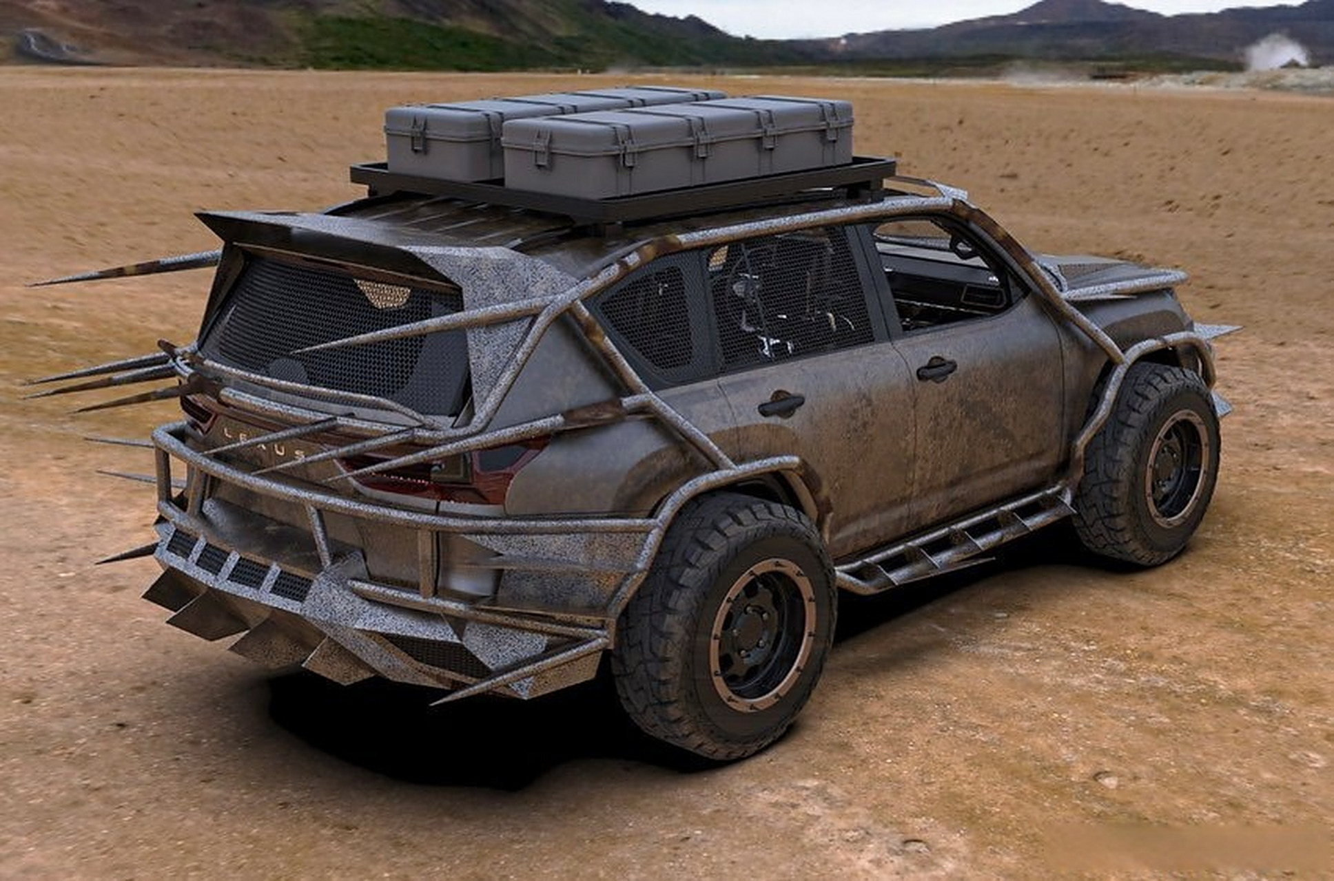 末日战车风格改装的雷克萨斯lx,你觉得这套创意如何?