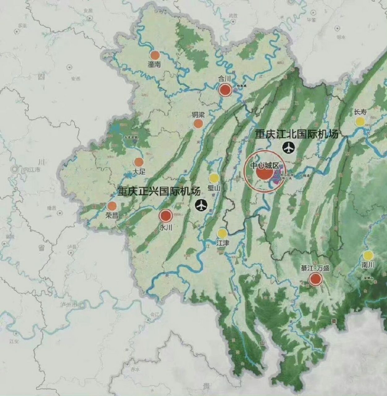 2023年3月23日,民航局正式批复重庆新机场场址—璧山正兴.