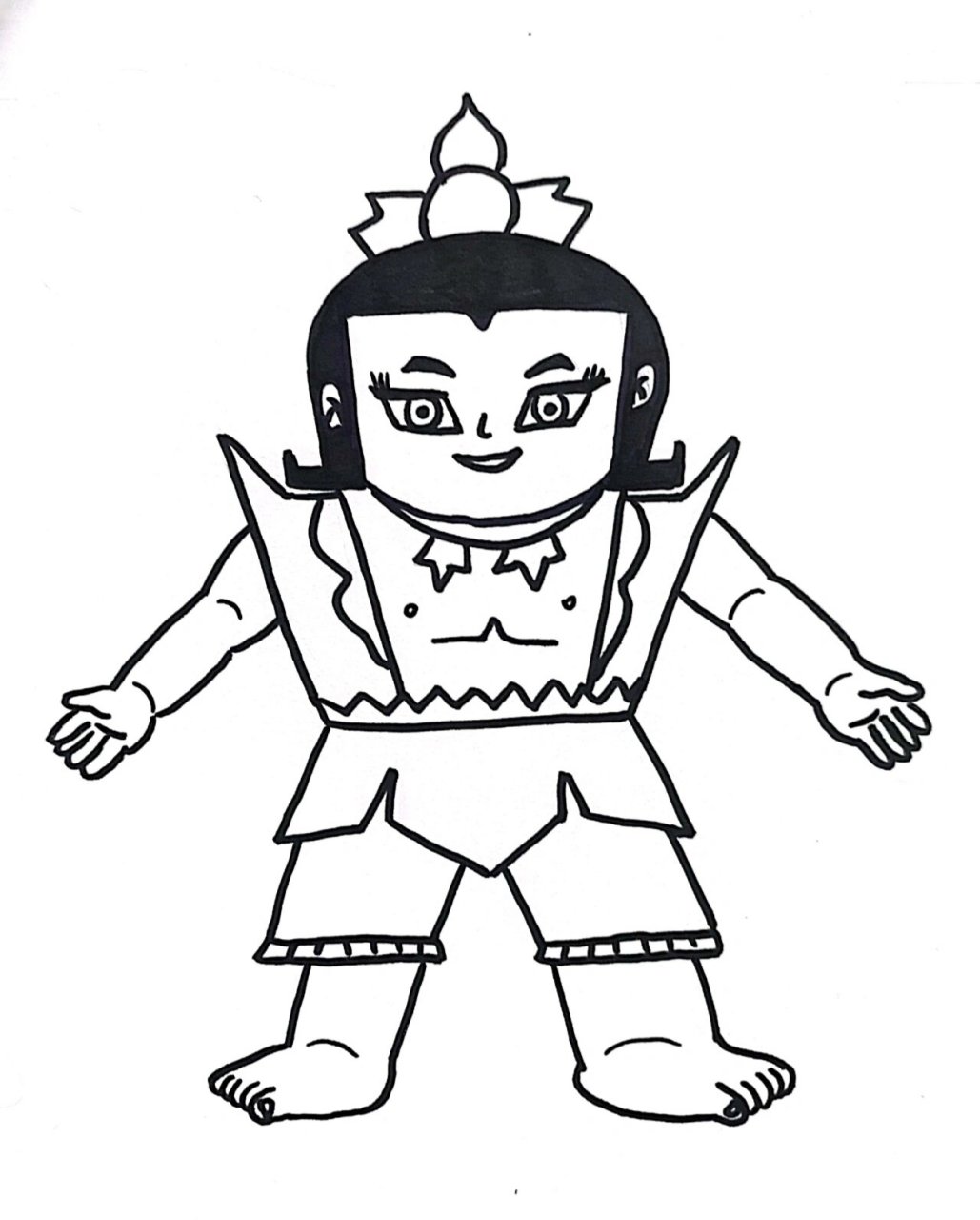 儿童画–葫芦娃(有课件步骤) 适合7-9 动画片《葫芦兄弟》又名葫芦娃