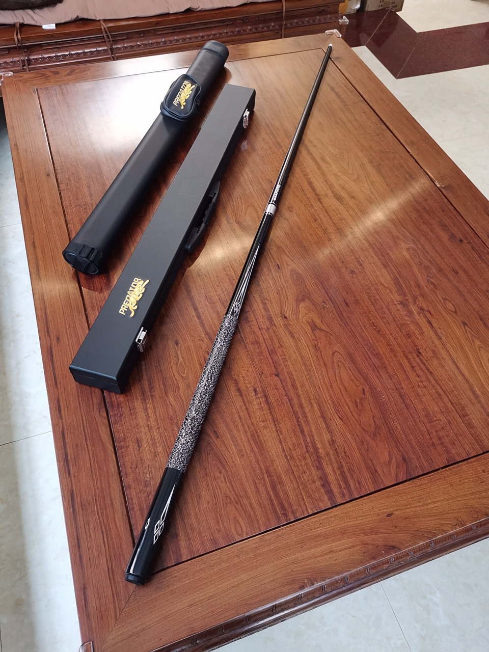 美洲豹9595碳素复合黑科技台球杆中式美    	 黑科技特点就是指向