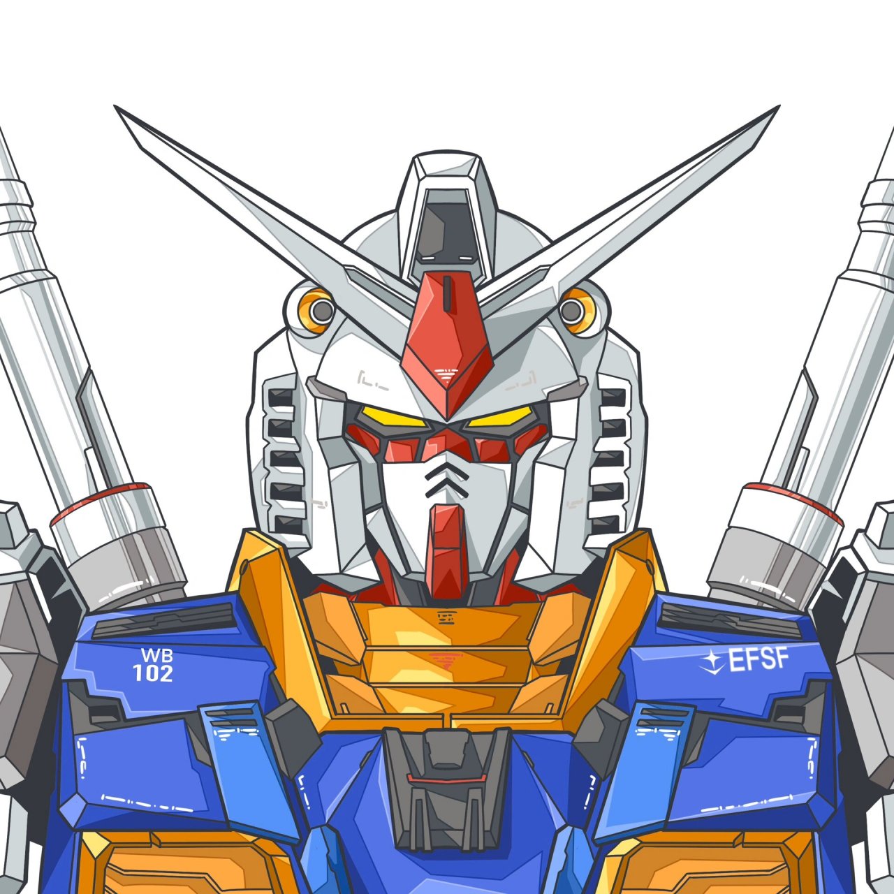 高达头像01(步骤图) 终于要开始画刚大木了,憋了好久哈哈哈 白色恶魔y