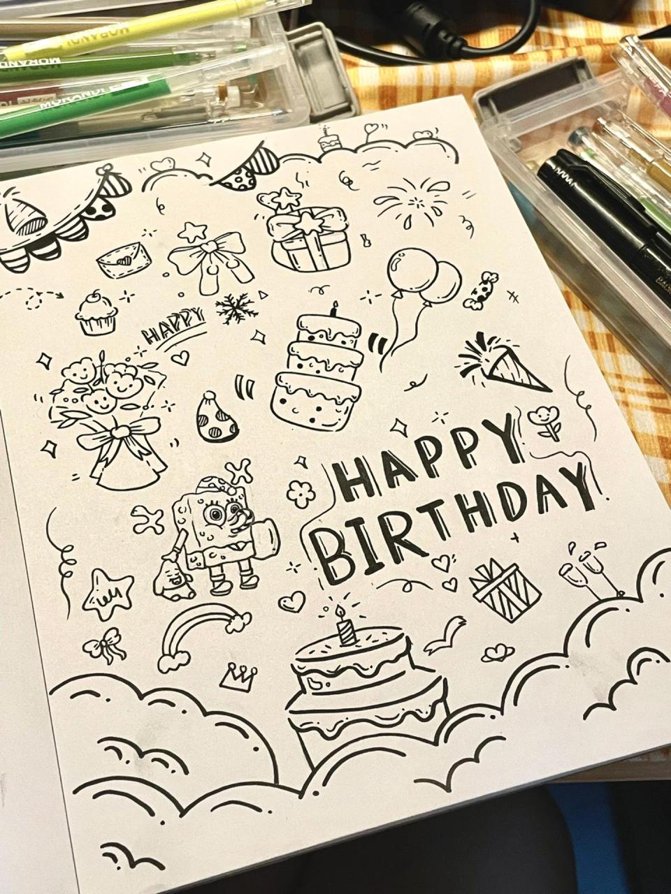 生日素材|简笔画 生日素材|简笔画