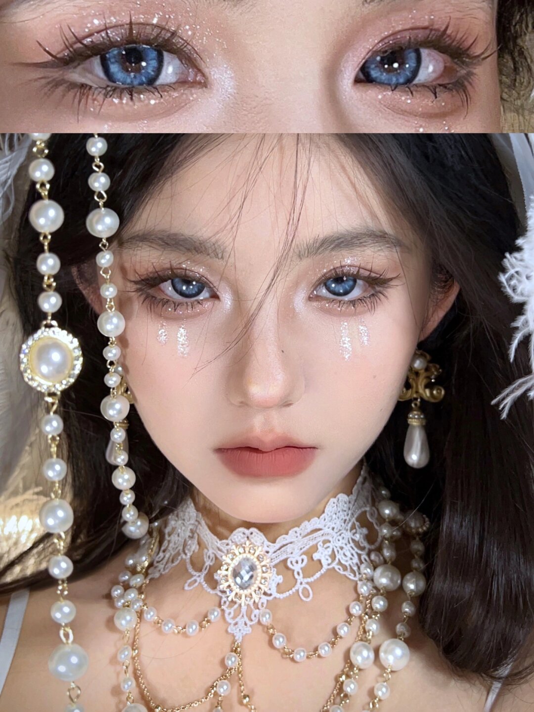 今天是彩窗小天使画的巴洛克风格的圣母妆!