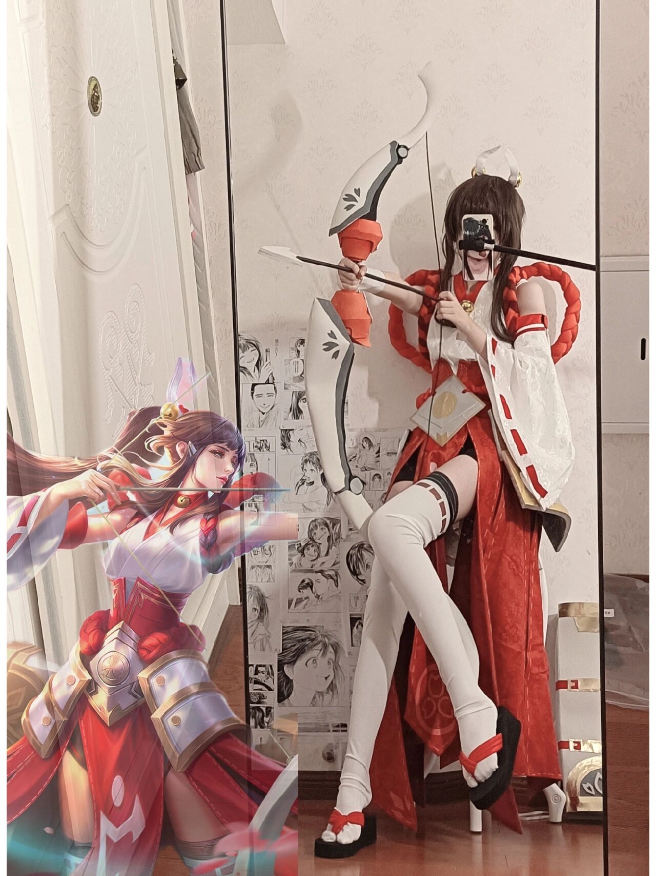 伽罗花见巫女cos 喜欢伽罗好久了,终于攒到钱收套c服了!