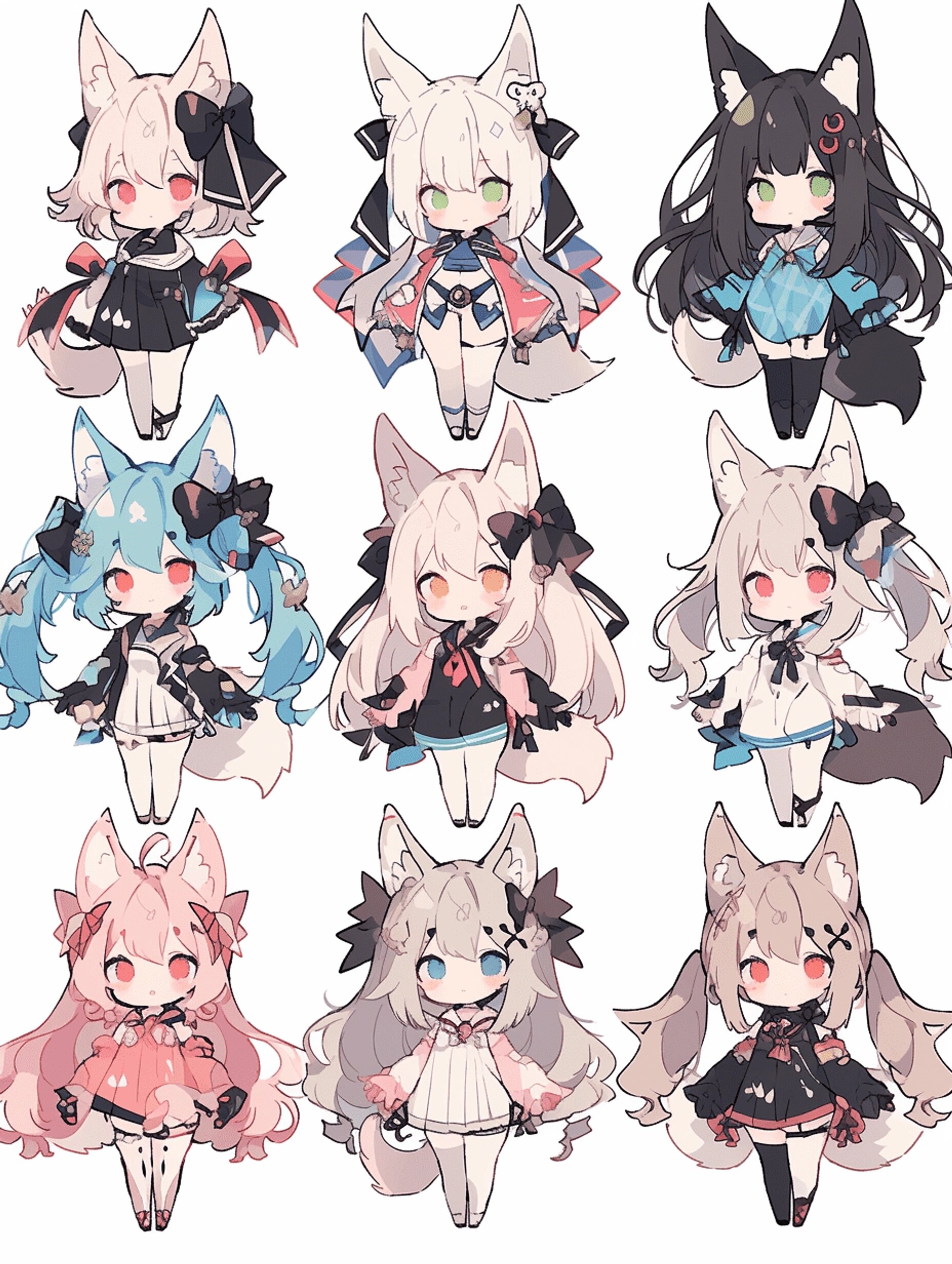 ai角色设计 | 一波狐狸拟人