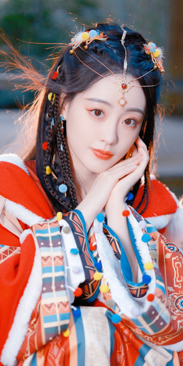 祝绪丹bambi红斗篷古风写真壁纸