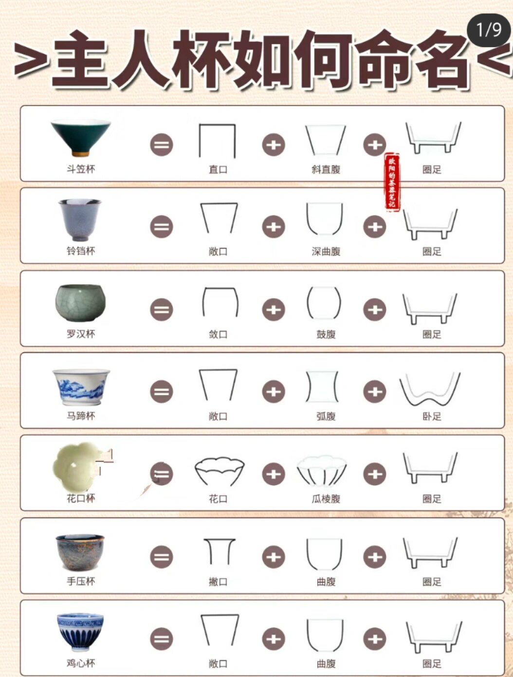 看懂主人杯杯型及命名规则