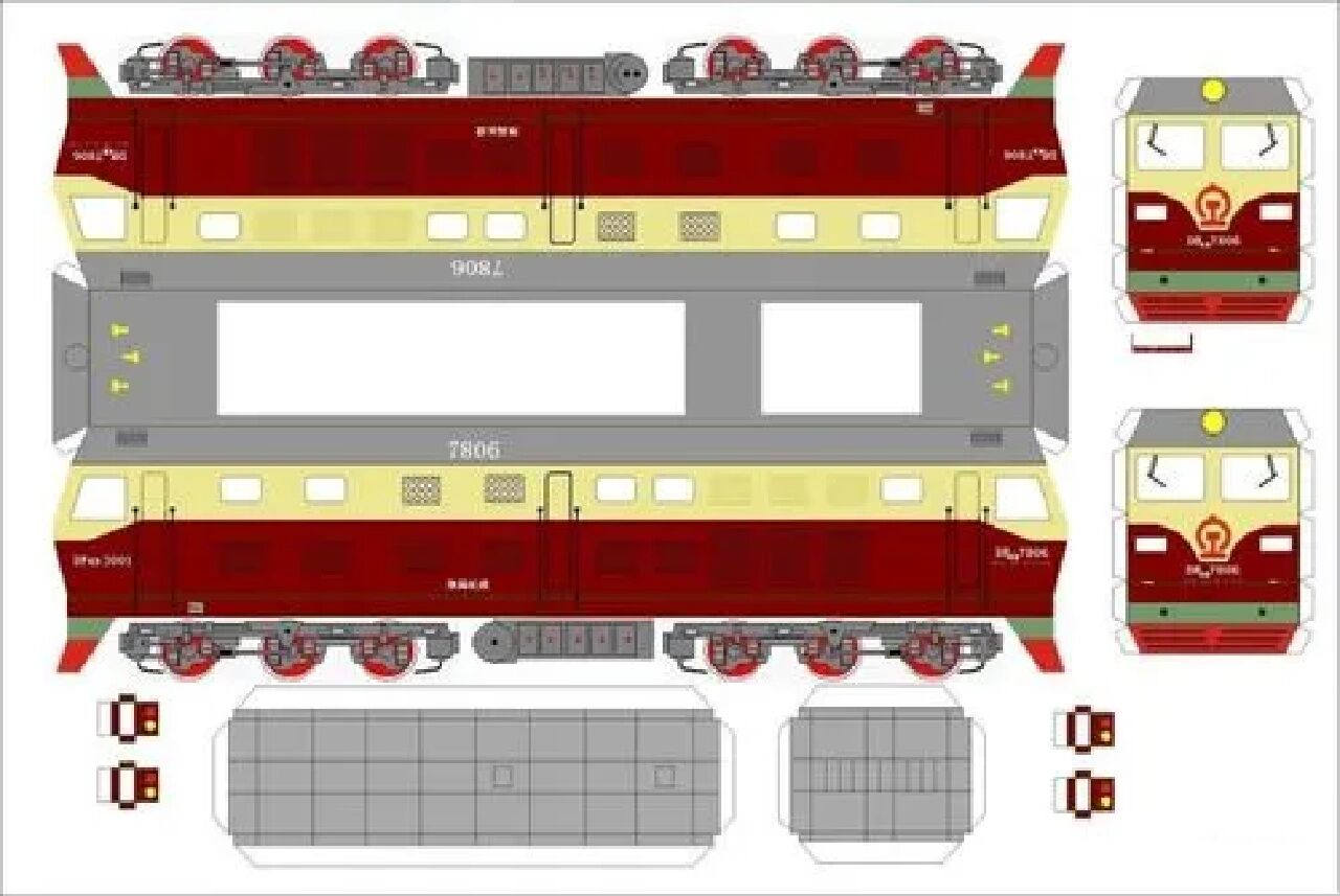 火车纸模